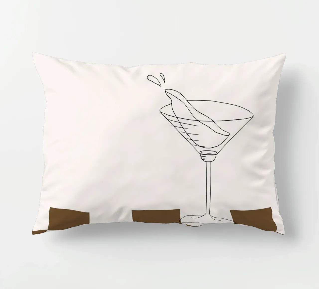 Cin Cin Cocktail - Chic Minimalist Bar Art Print decorative cushion by NorwesClub
