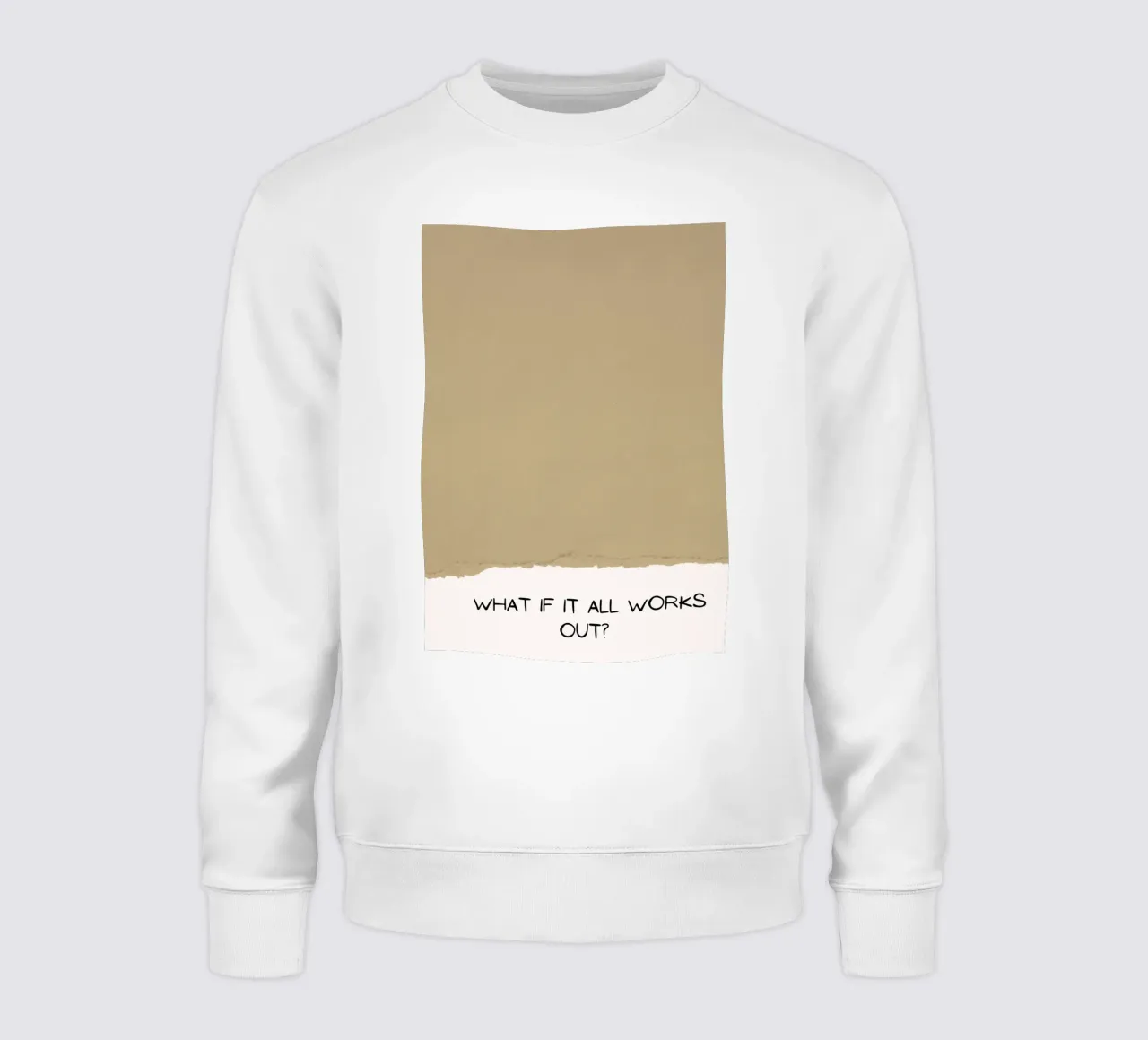 What If It All Works Out? - Optimistic Textured Print sweatshirt by NorwesClub