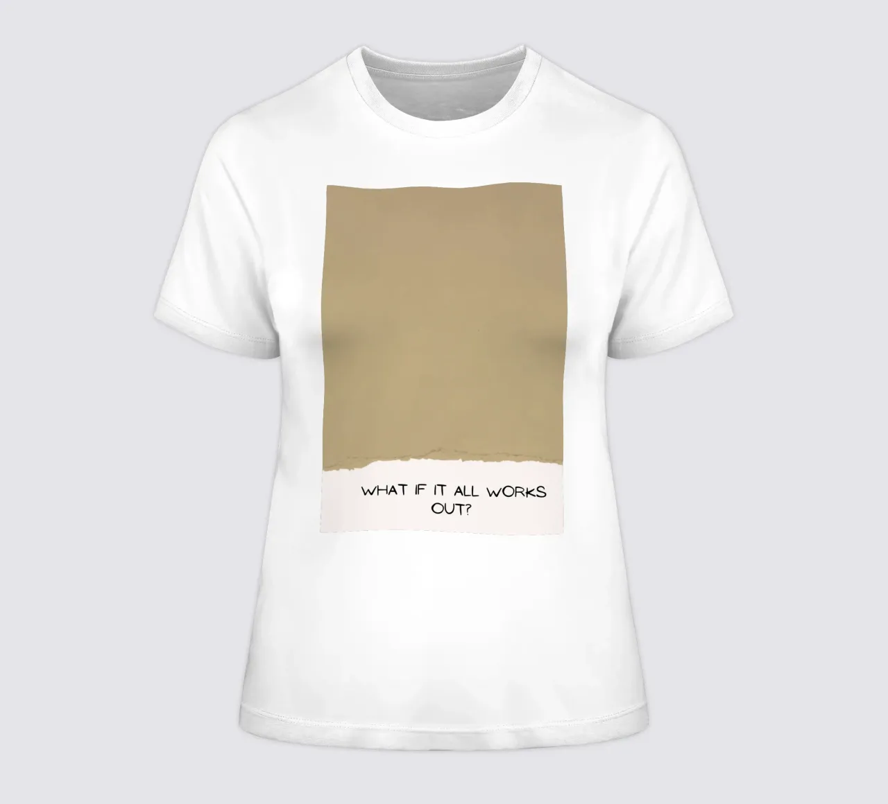 What If It All Works Out? - Optimistic Textured Print women's fitted t-shirt by NorwesClub