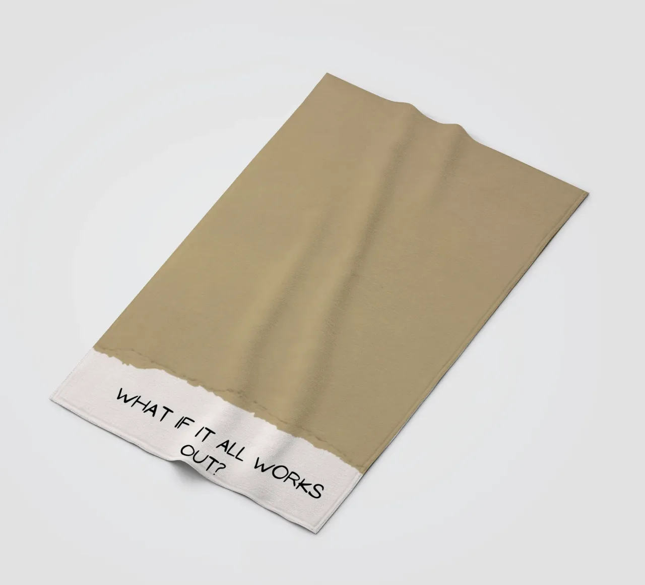 What If It All Works Out? - Optimistic Textured Print fleece blanket by NorwesClub