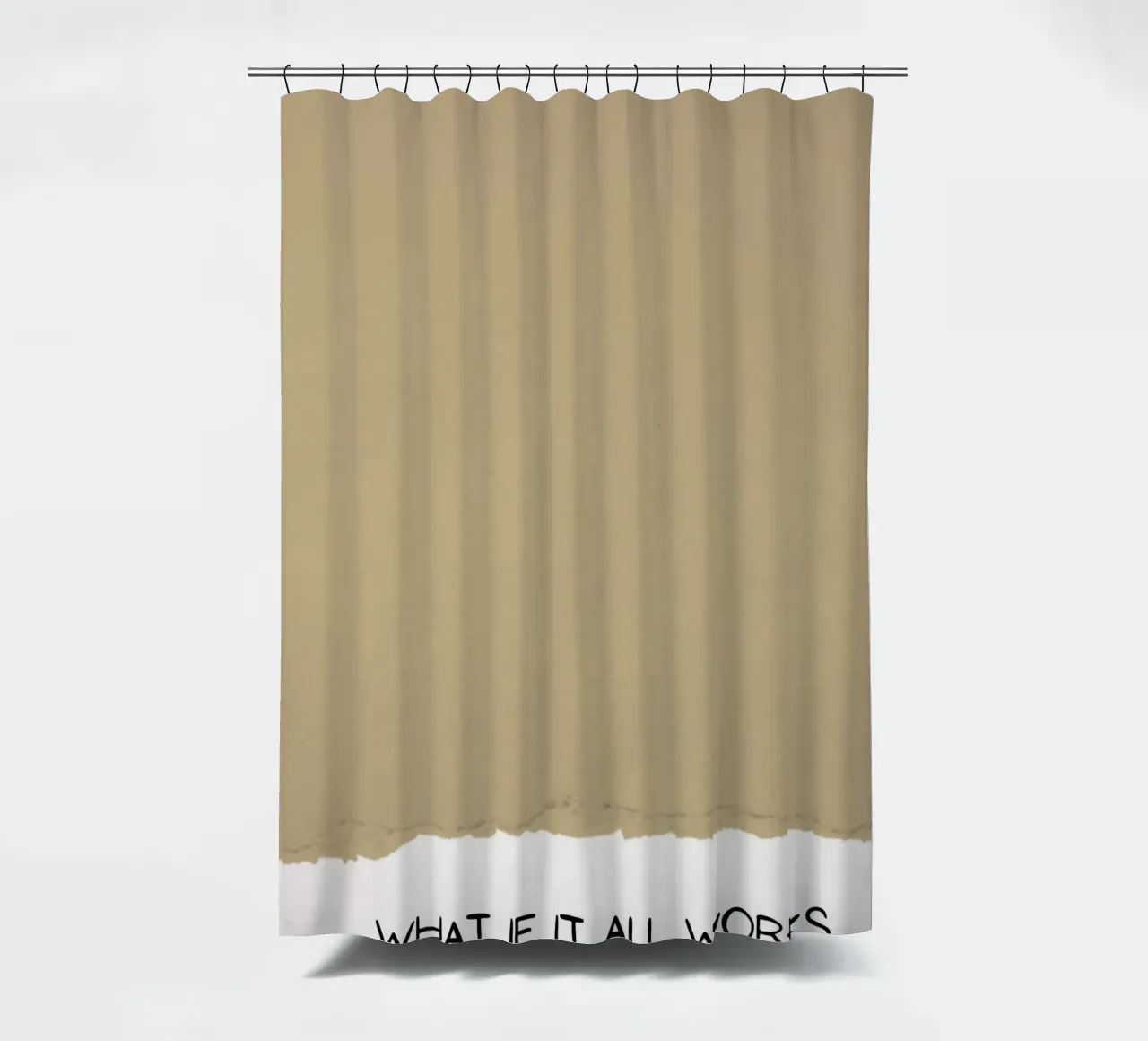 What If It All Works Out? - Optimistic Textured Print shower curtain by NorwesClub