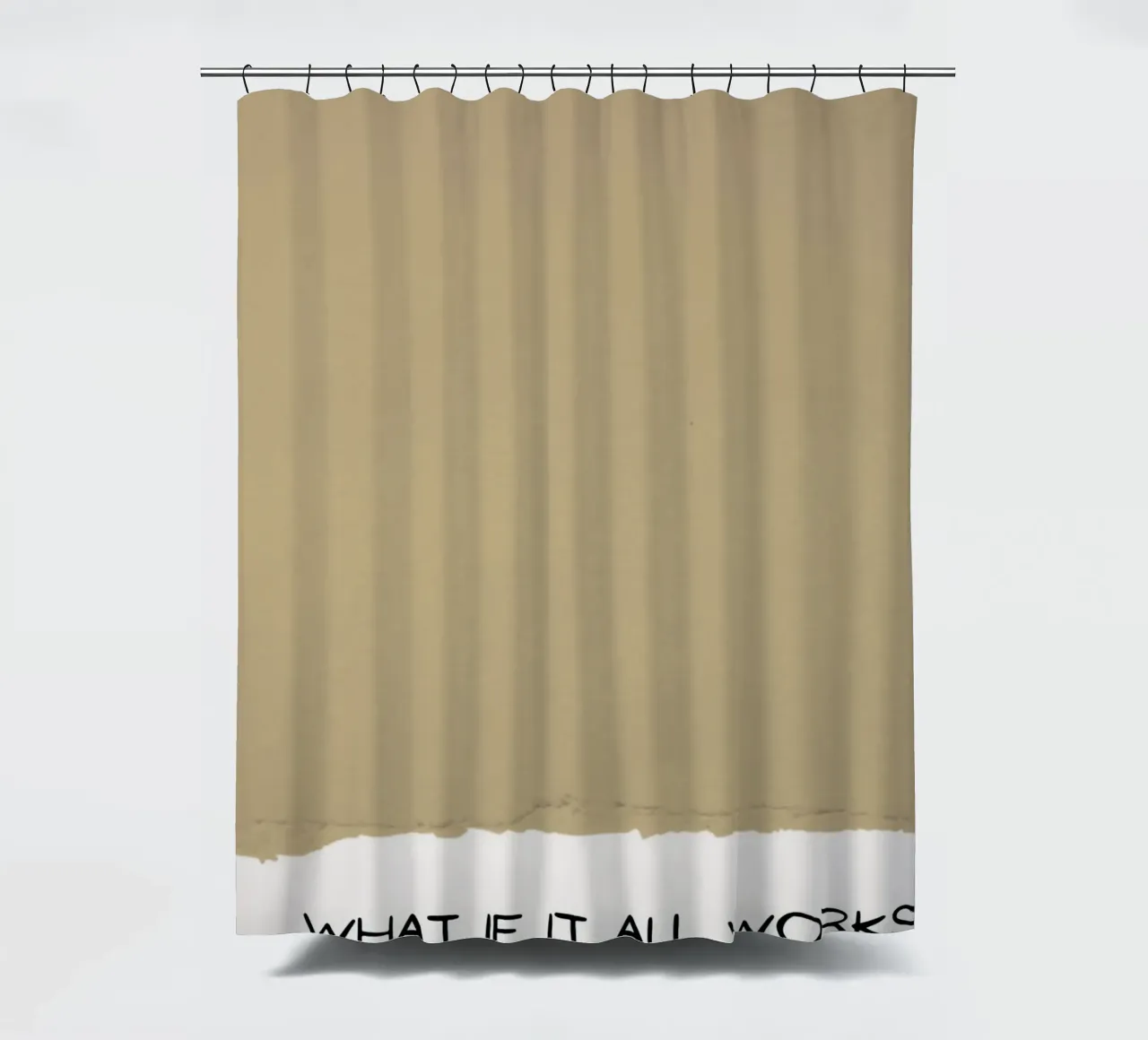 What If It All Works Out? - Optimistic Textured Print shower curtain by NorwesClub