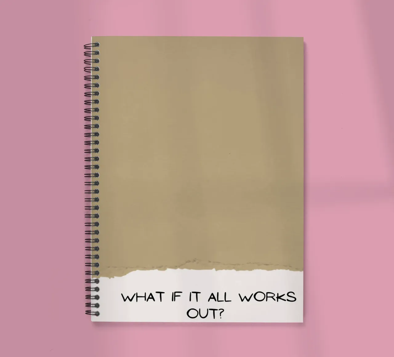 What If It All Works Out? - Optimistic Textured Print spiral notebook by NorwesClub