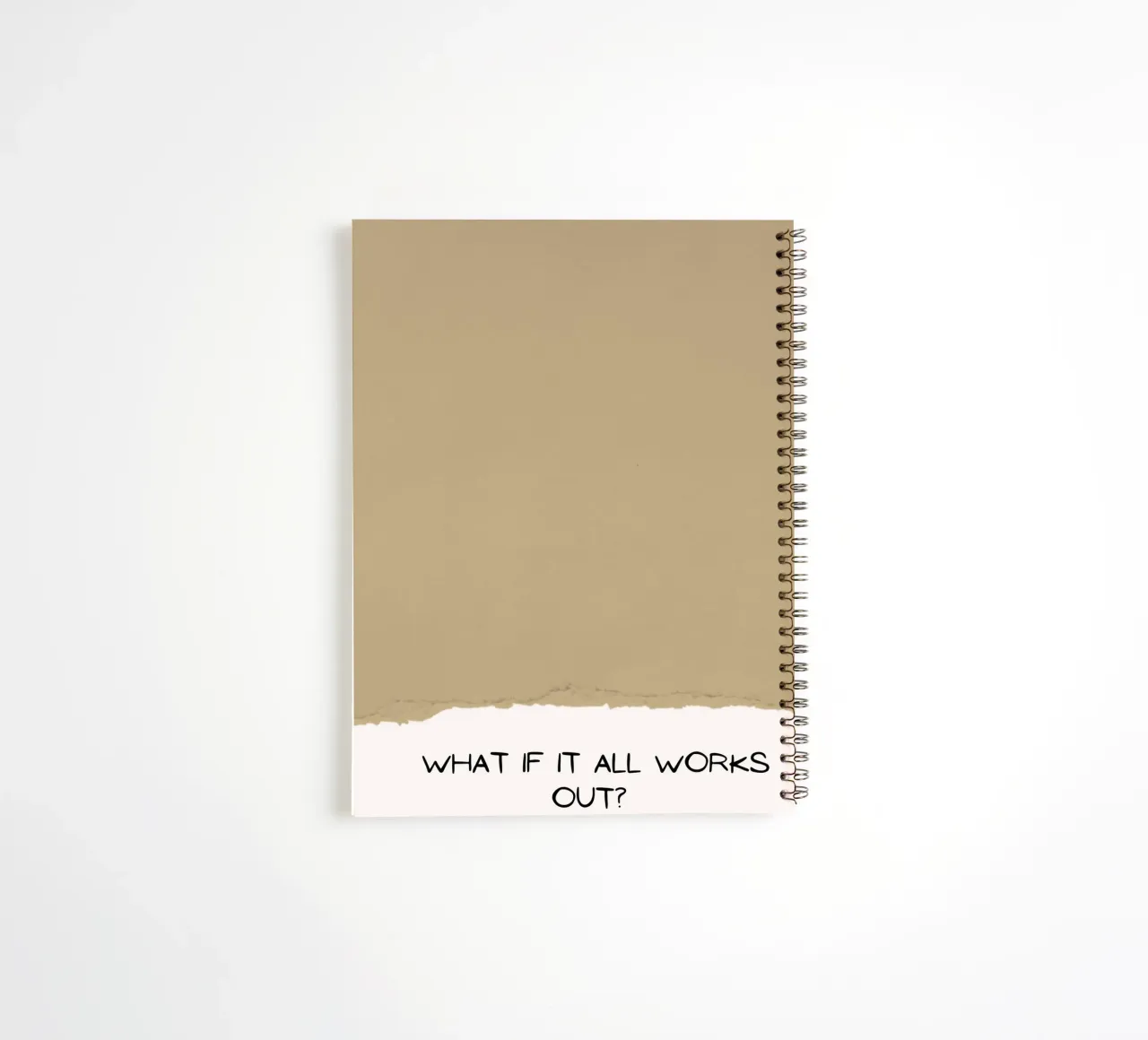 What If It All Works Out? - Optimistic Textured Print spiral notebook by NorwesClub