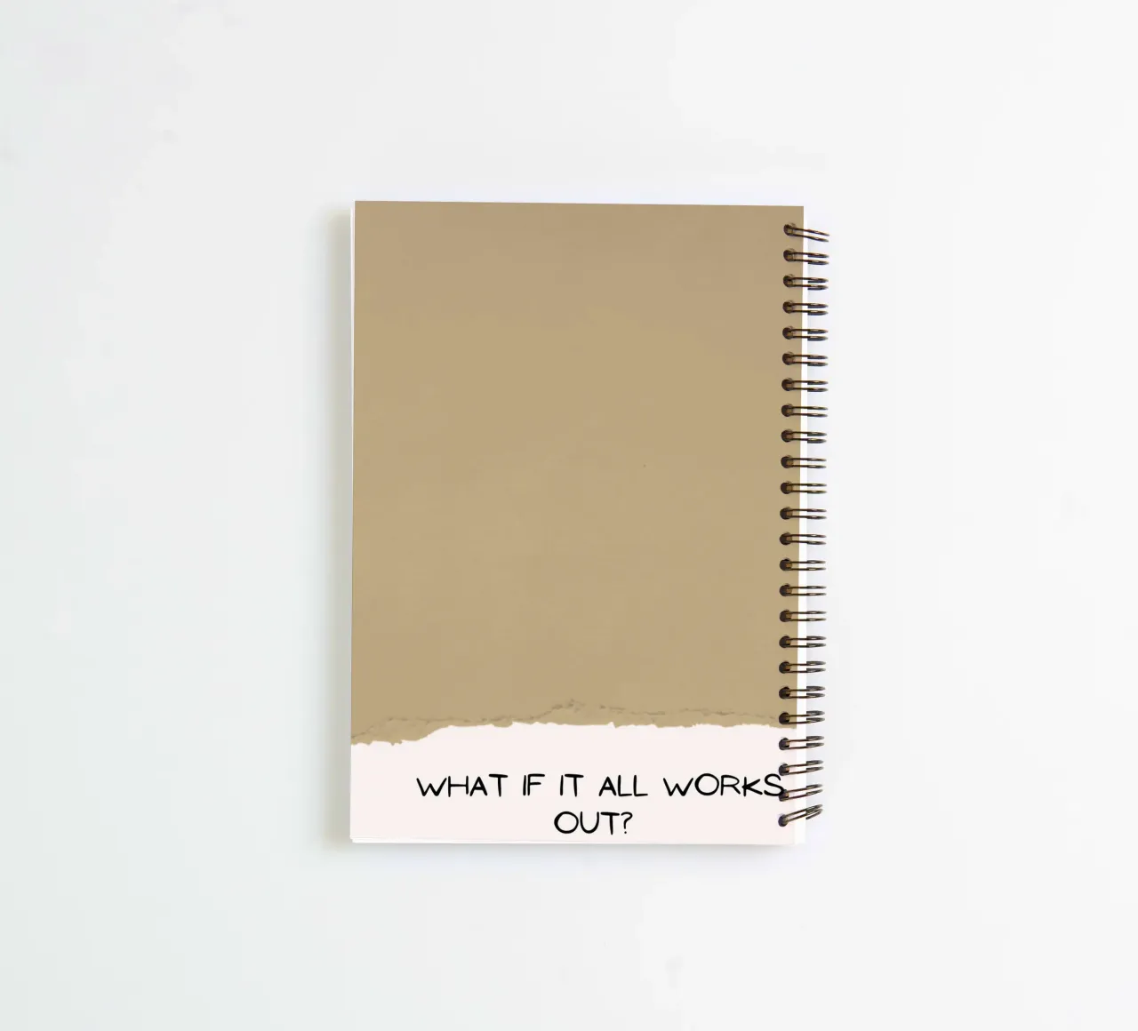What If It All Works Out? - Optimistic Textured Print spiral notebook by NorwesClub