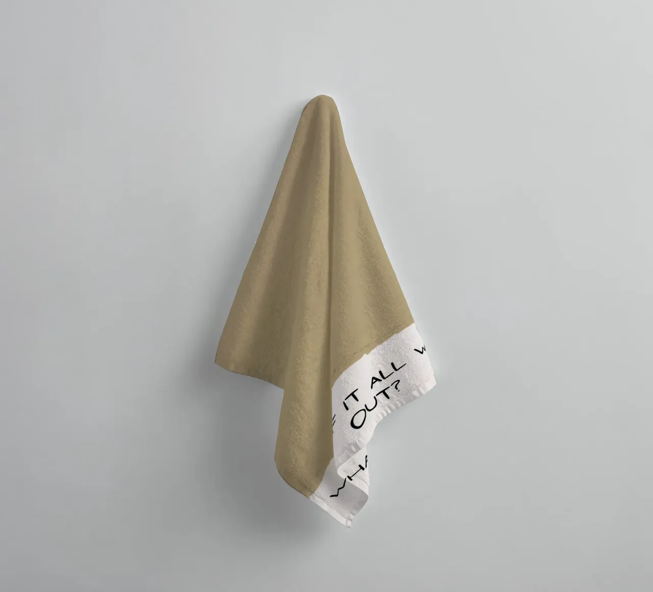 What If It All Works Out? - Optimistic Textured Print towel by NorwesClub