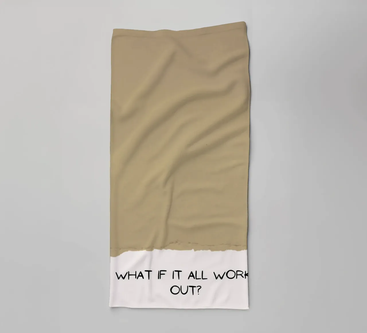 What If It All Works Out? - Optimistic Textured Print towel by NorwesClub