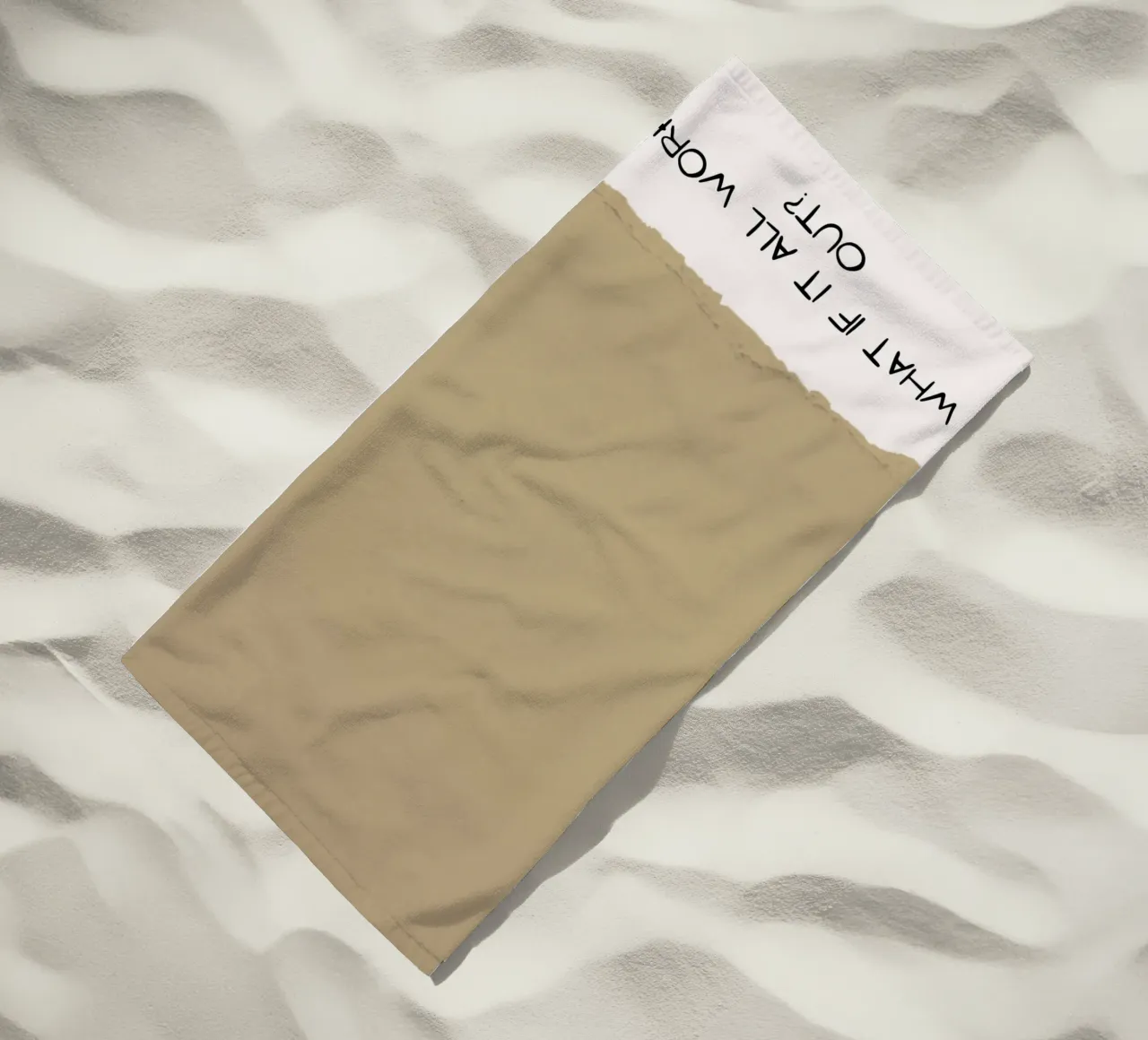 What If It All Works Out? - Optimistic Textured Print beach towel by NorwesClub