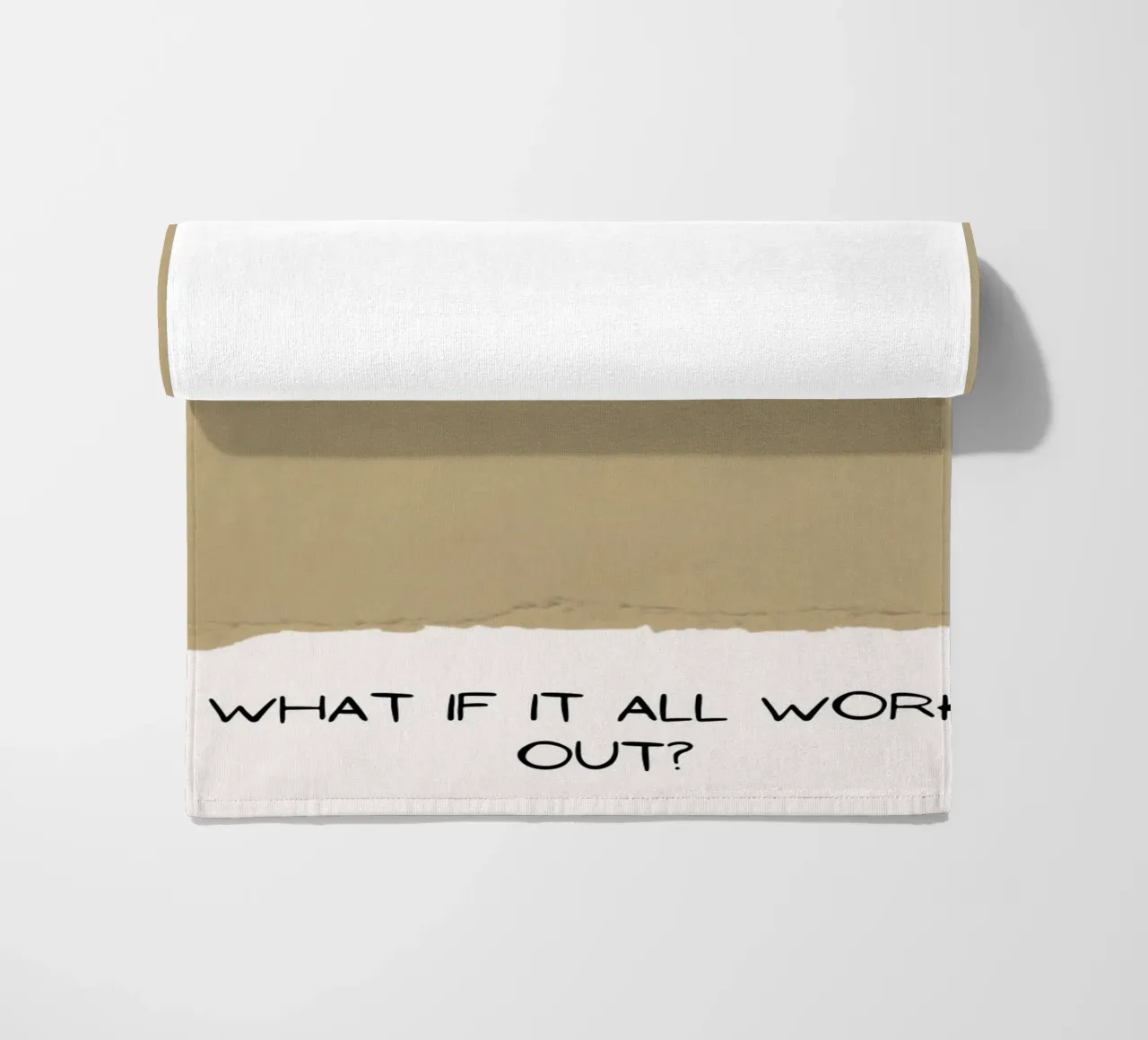 What If It All Works Out? - Optimistic Textured Print beach towel by NorwesClub