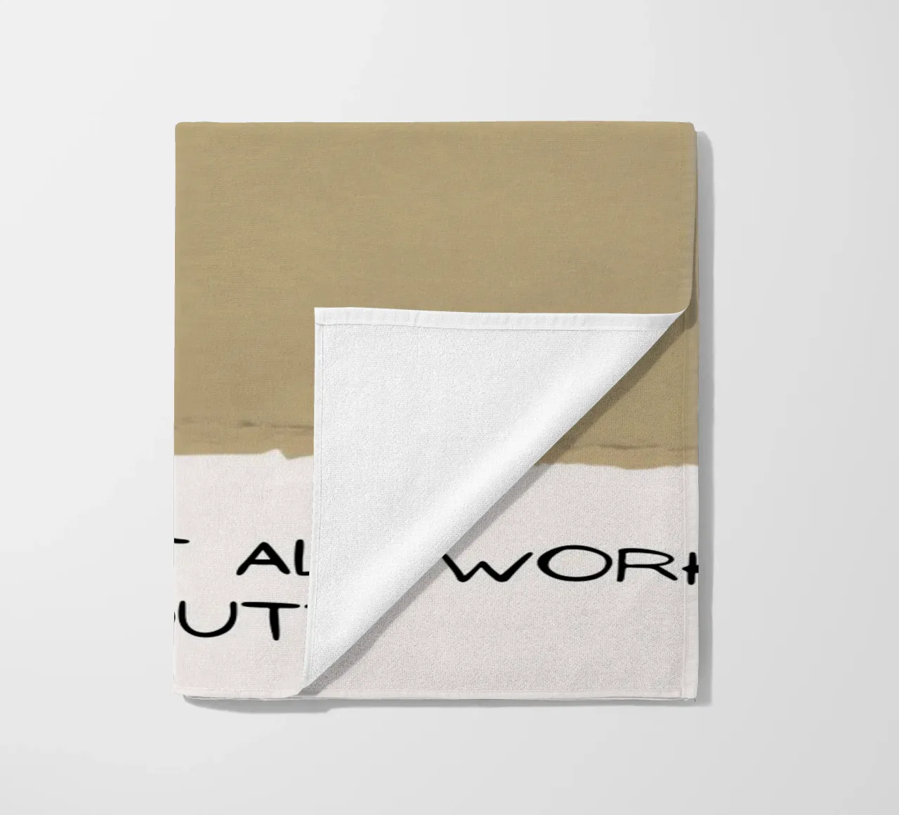 What If It All Works Out? - Optimistic Textured Print beach towel by NorwesClub