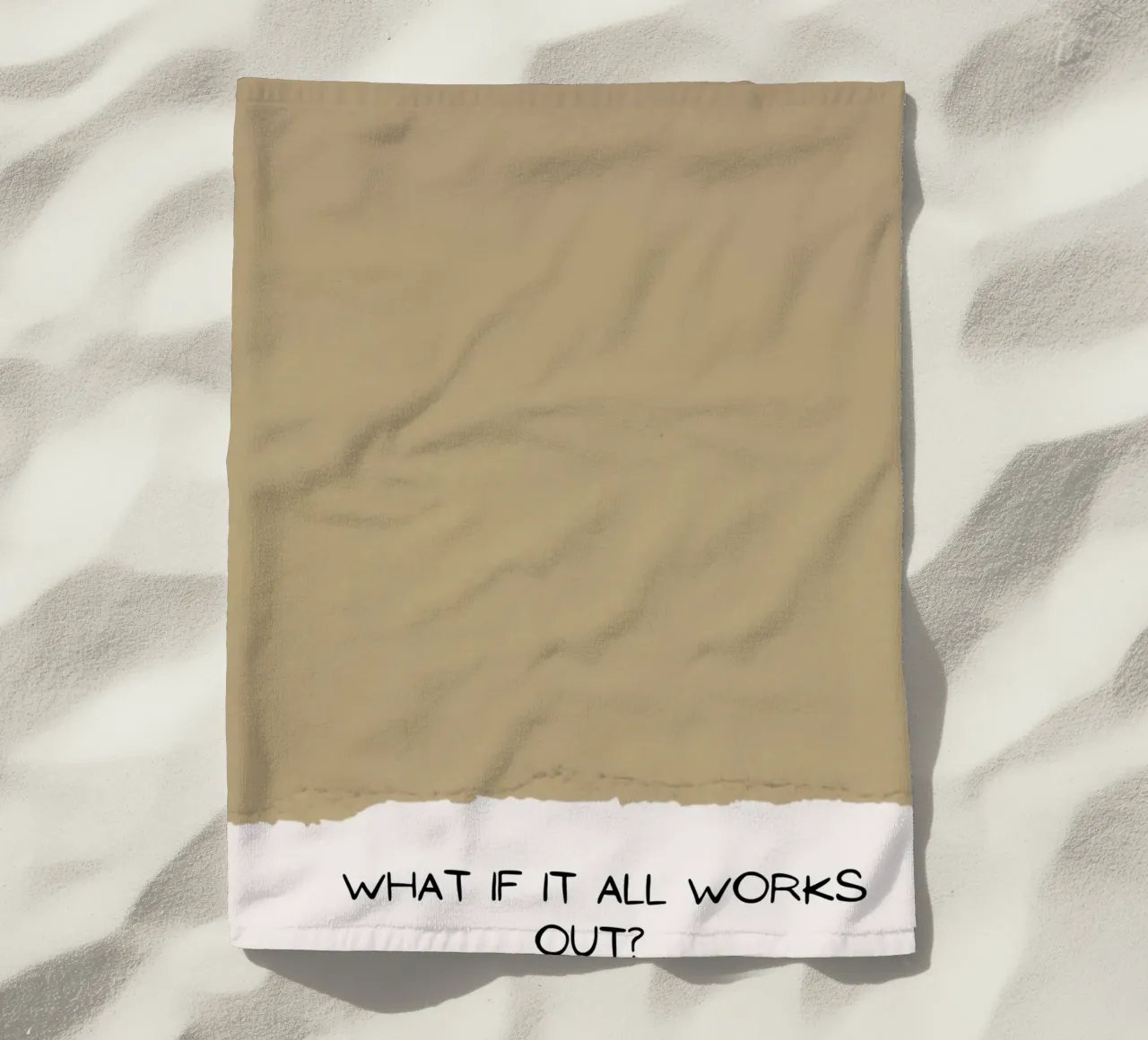 What If It All Works Out? - Optimistic Textured Print beach towel by NorwesClub