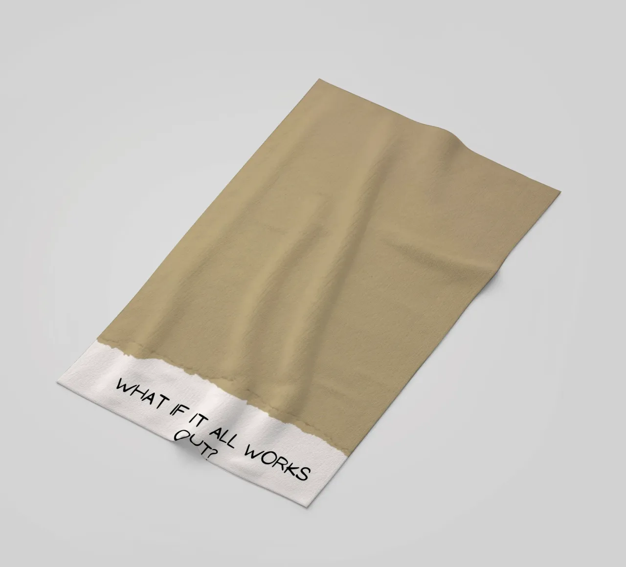 What If It All Works Out? - Optimistic Textured Print beach towel by NorwesClub