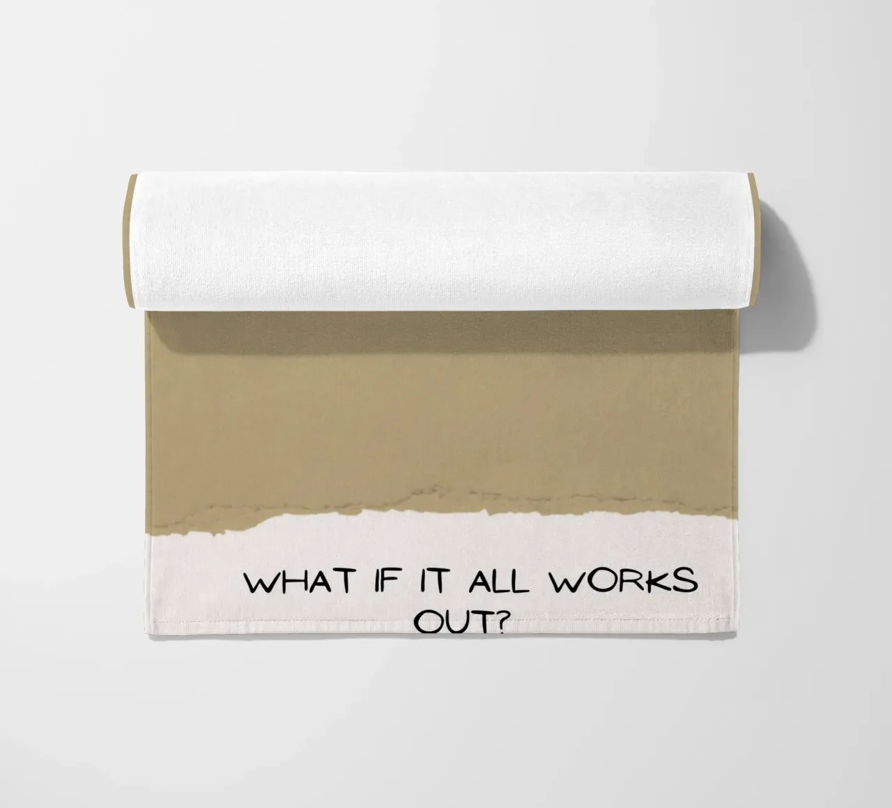 What If It All Works Out? - Optimistic Textured Print beach towel by NorwesClub