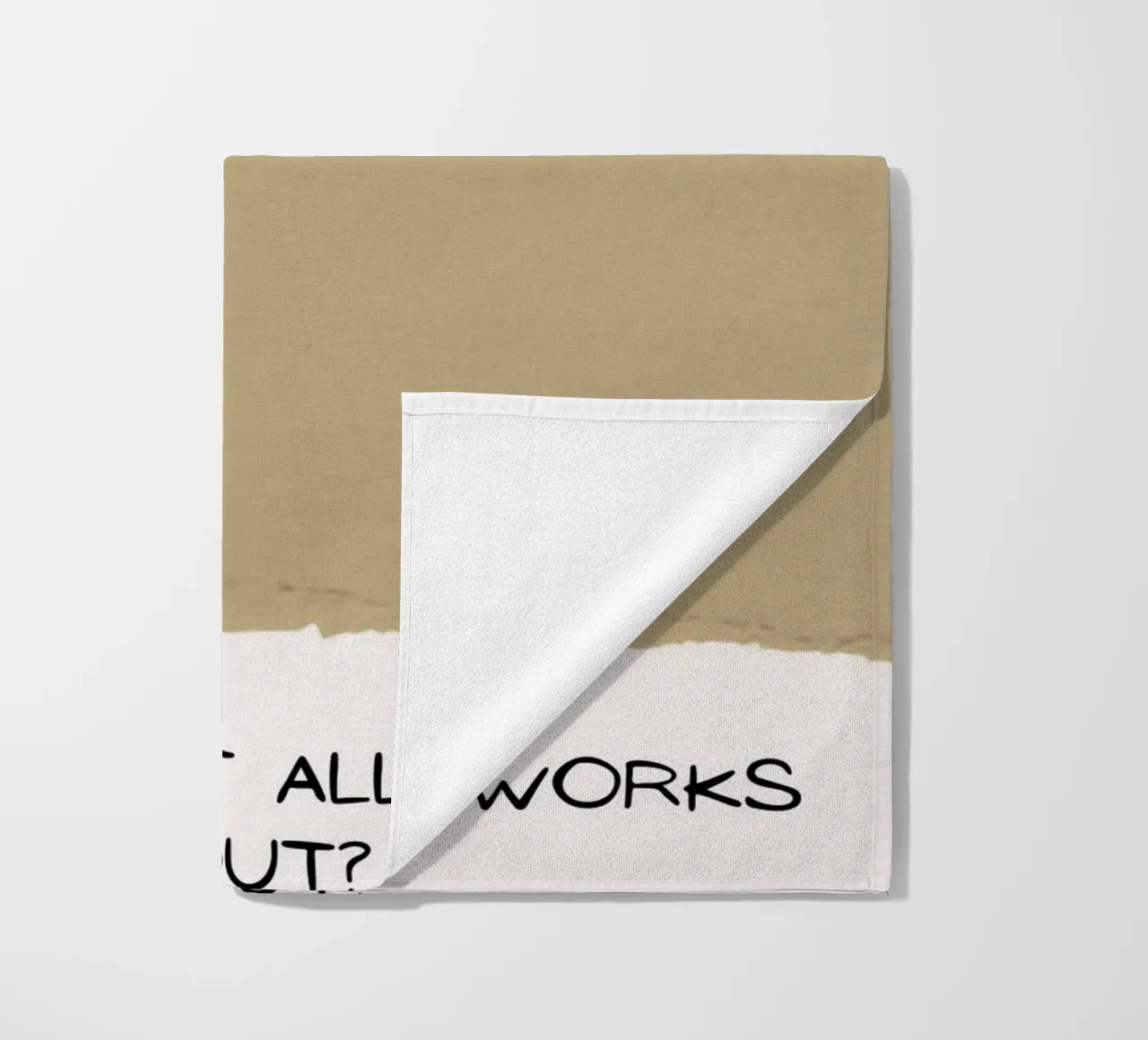 What If It All Works Out? - Optimistic Textured Print beach towel by NorwesClub