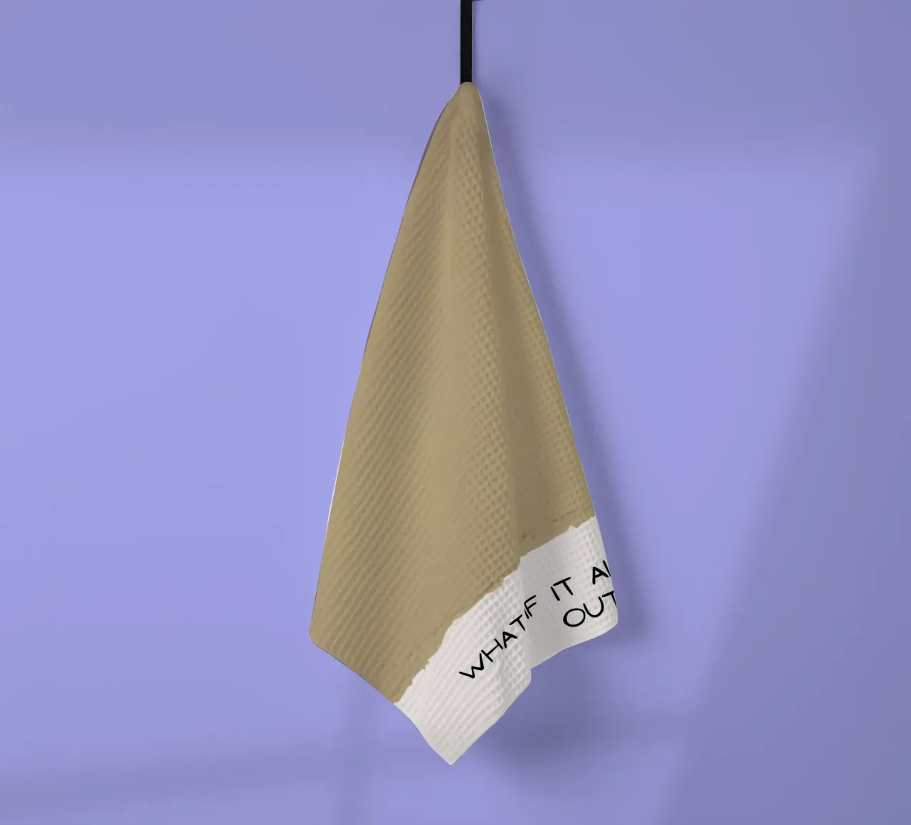 What If It All Works Out? - Optimistic Textured Print tea towel by NorwesClub