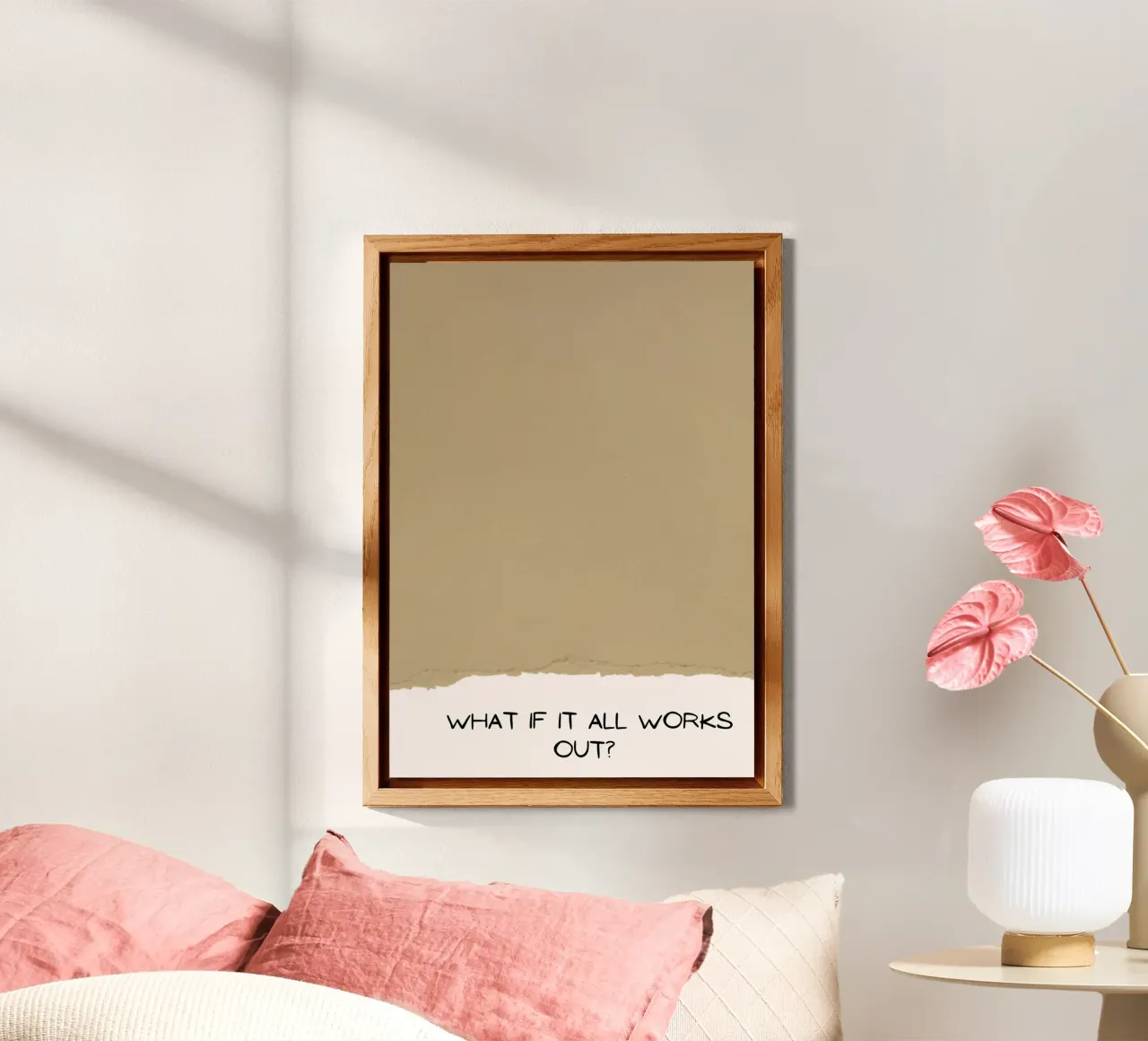 What If It All Works Out? - Optimistic Textured Print alu-dibond by NorwesClub