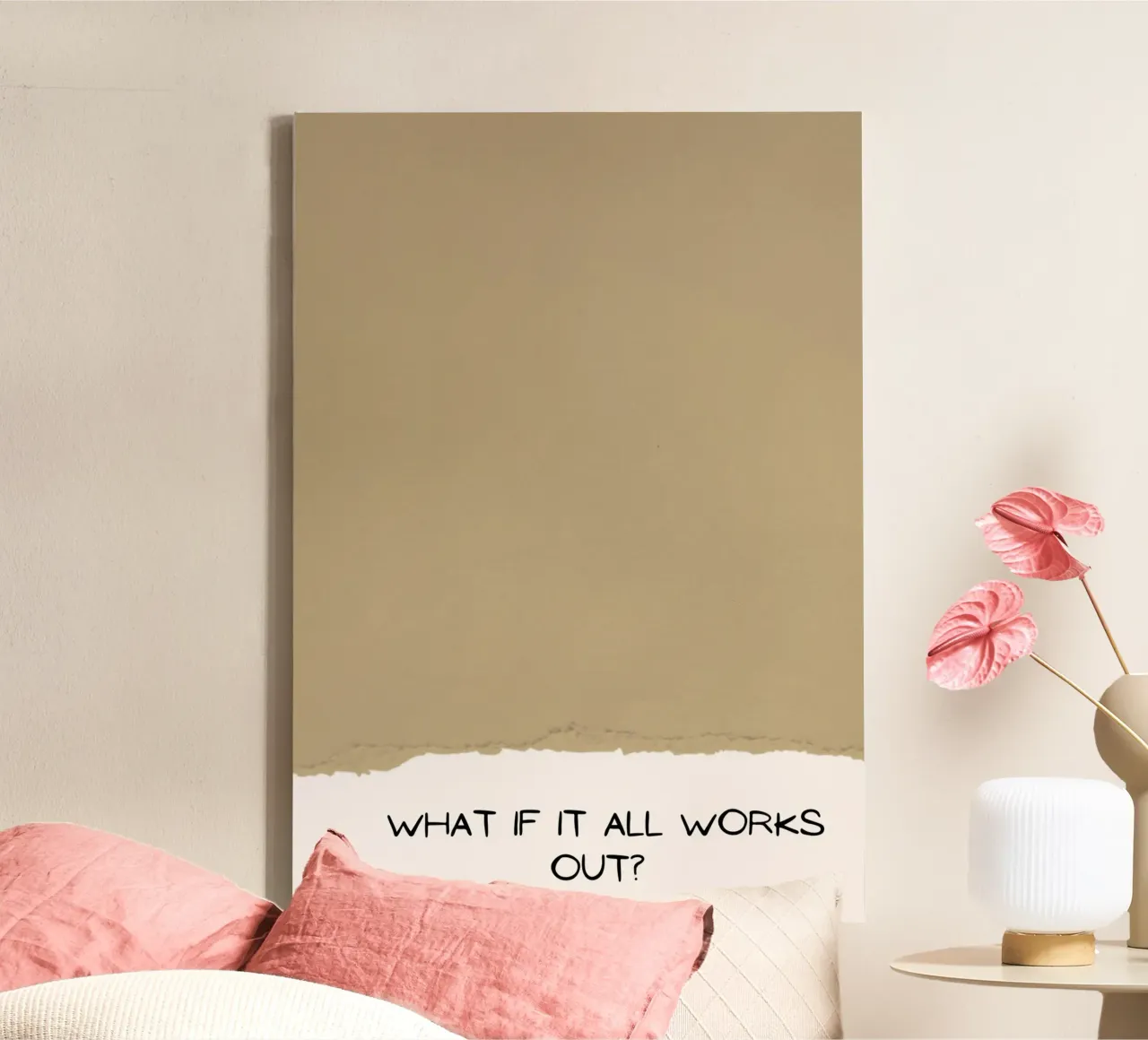 What If It All Works Out? - Optimistic Textured Print canvas by NorwesClub