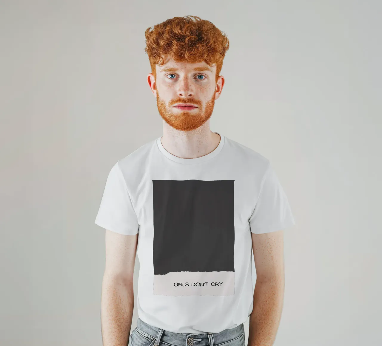 Girls Don't Cry - Minimalist Textured Statement Print t-shirt by NorwesClub
