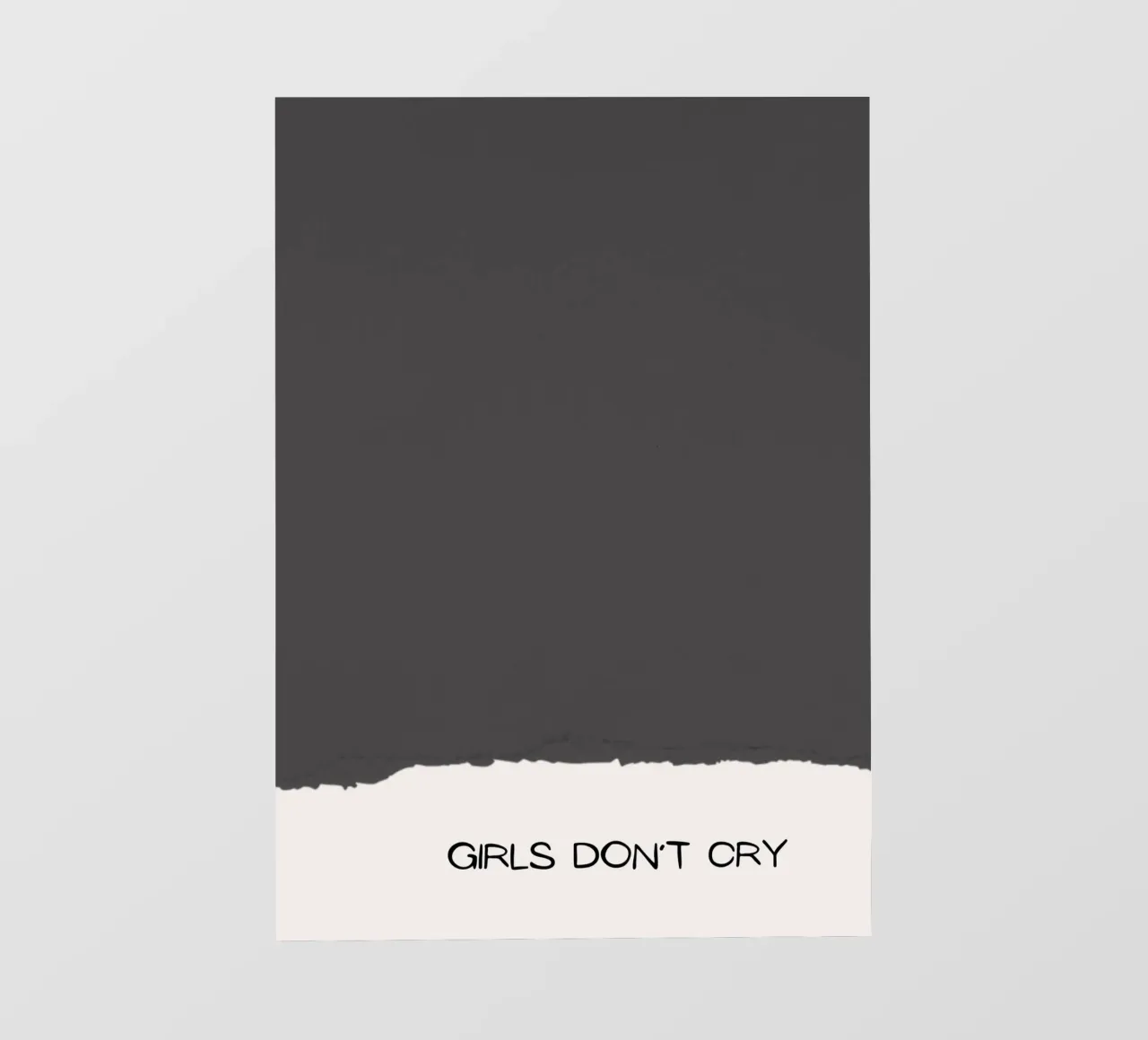 Girls Don't Cry - Minimalist Textured Statement Print backlit film by NorwesClub