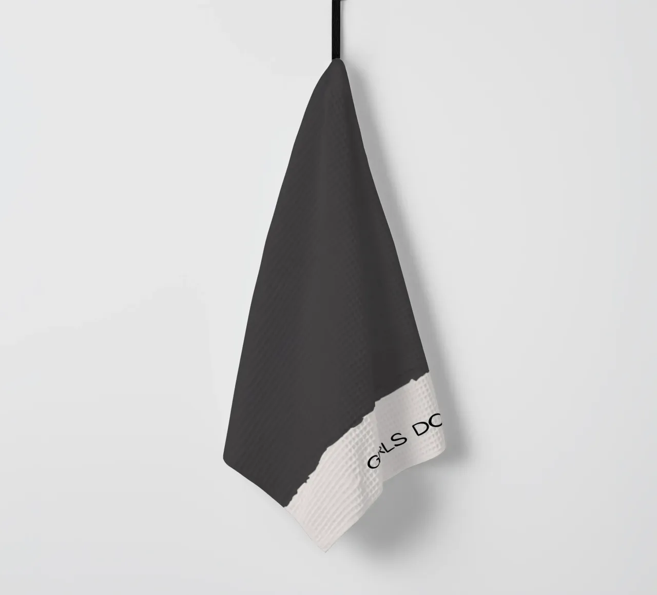 Girls Don't Cry - Minimalist Textured Statement Print tea towel by NorwesClub