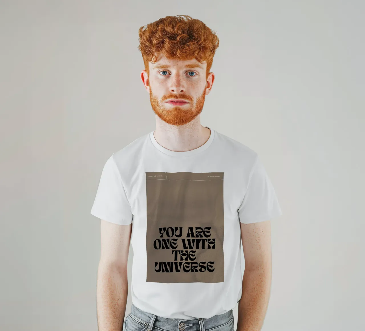 Vous ne faites qu'un avec l'univers - Typographie spirituelle imprimée t-shirt de NorwesClub