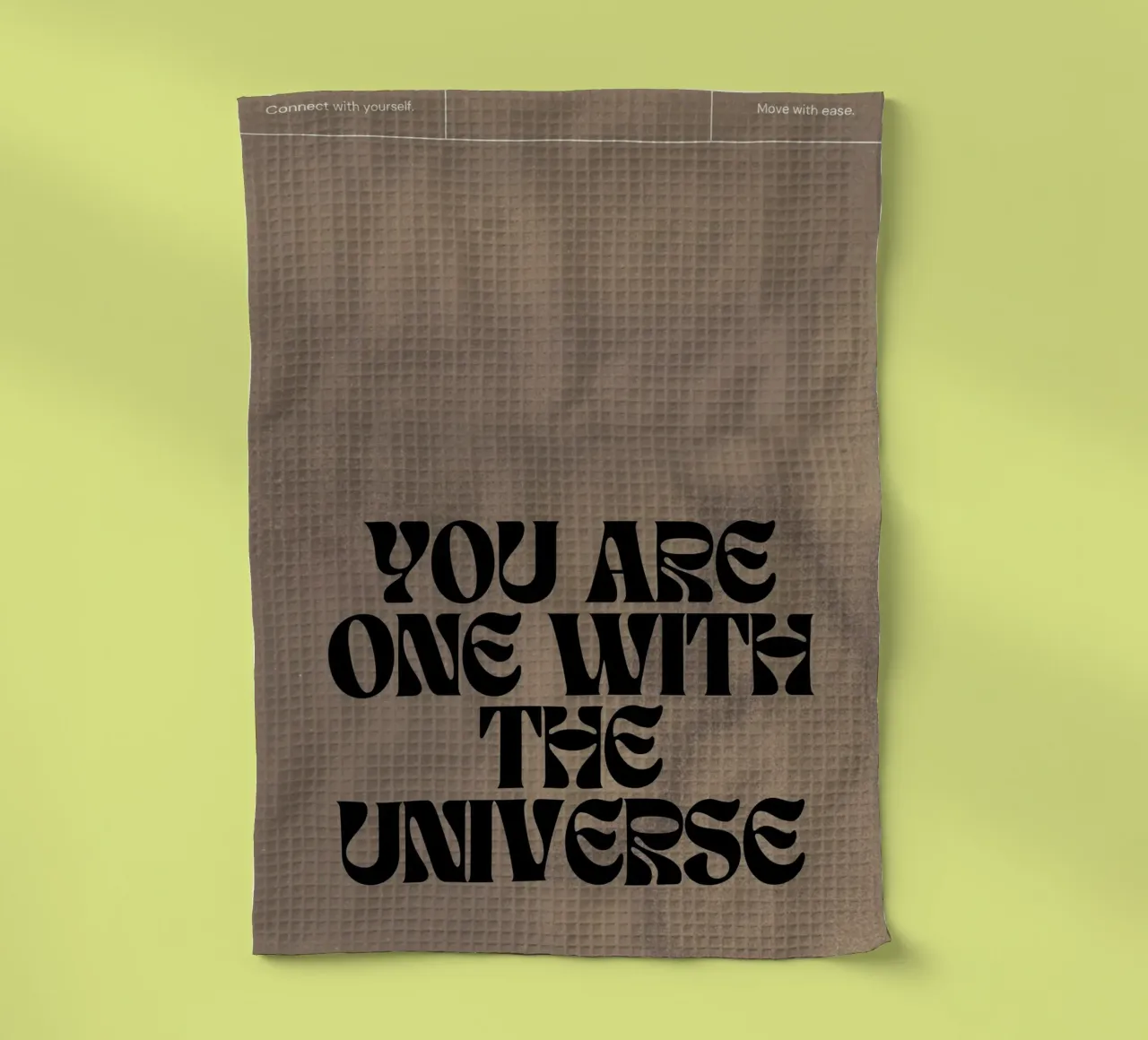Vous ne faites qu'un avec l'univers - Typographie spirituelle imprimée torchon de NorwesClub