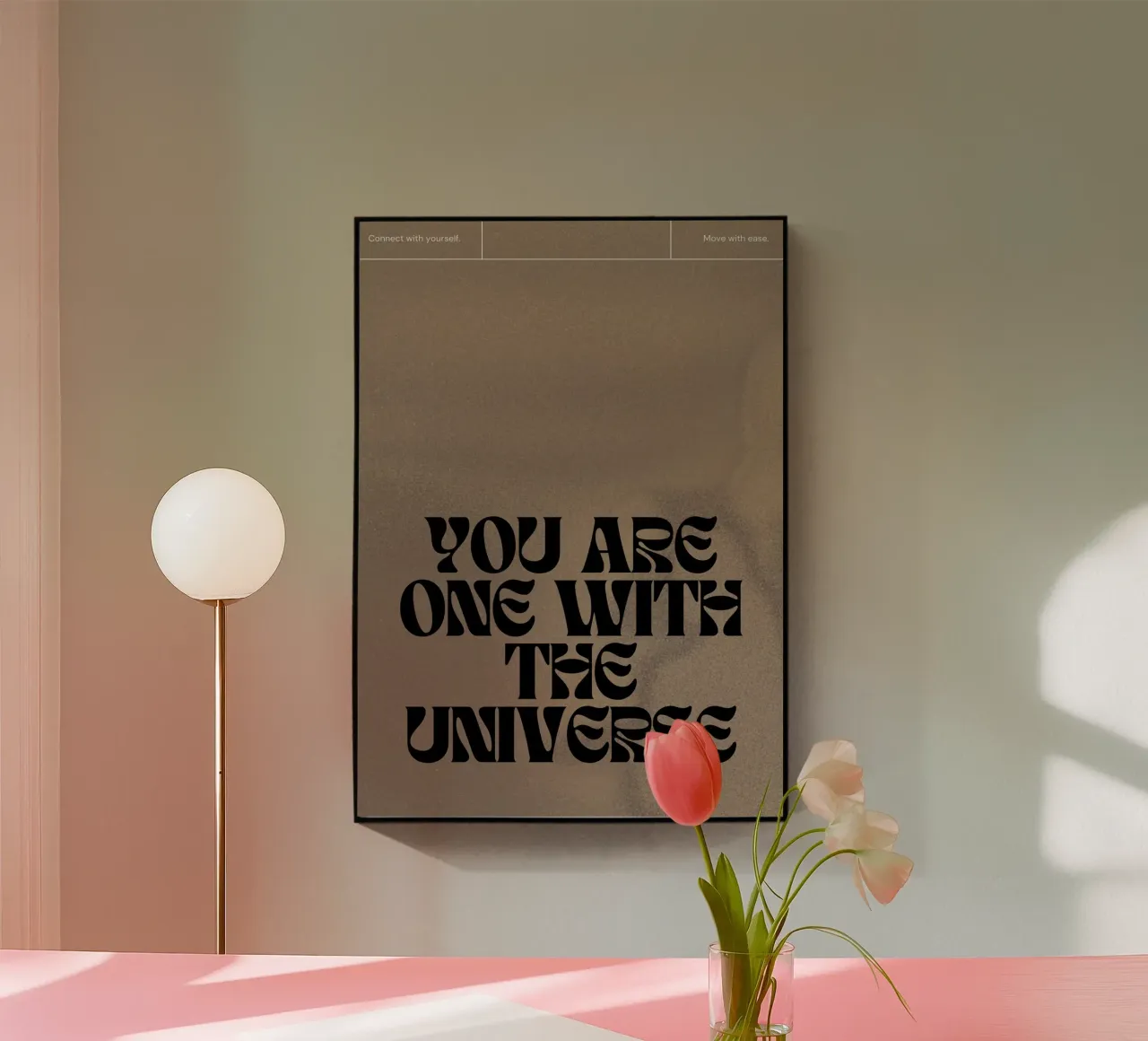 You Are One With The Universe - Impresión tipográfica espiritual metacrilato de NorwesClub