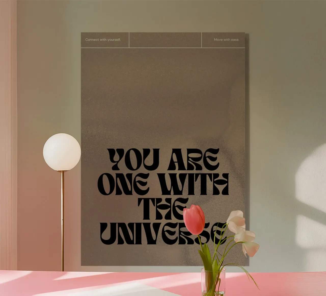 You Are One With The Universe - Impresión tipográfica espiritual metacrilato de NorwesClub