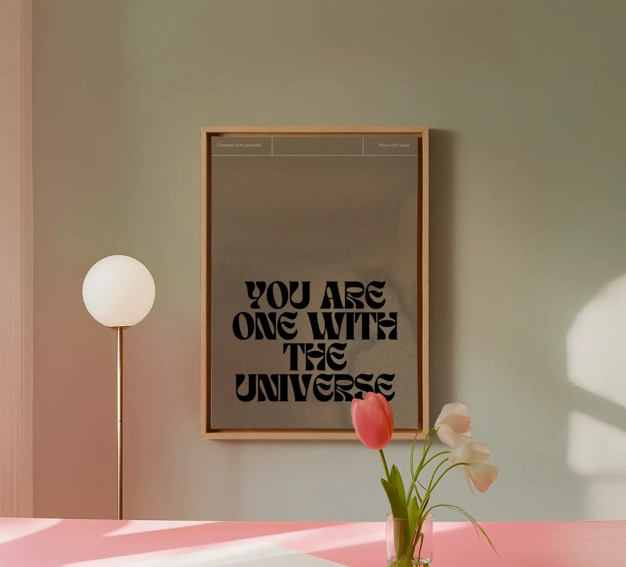 You Are One With The Universe - Spiritual Typography Print canvas by NorwesClub