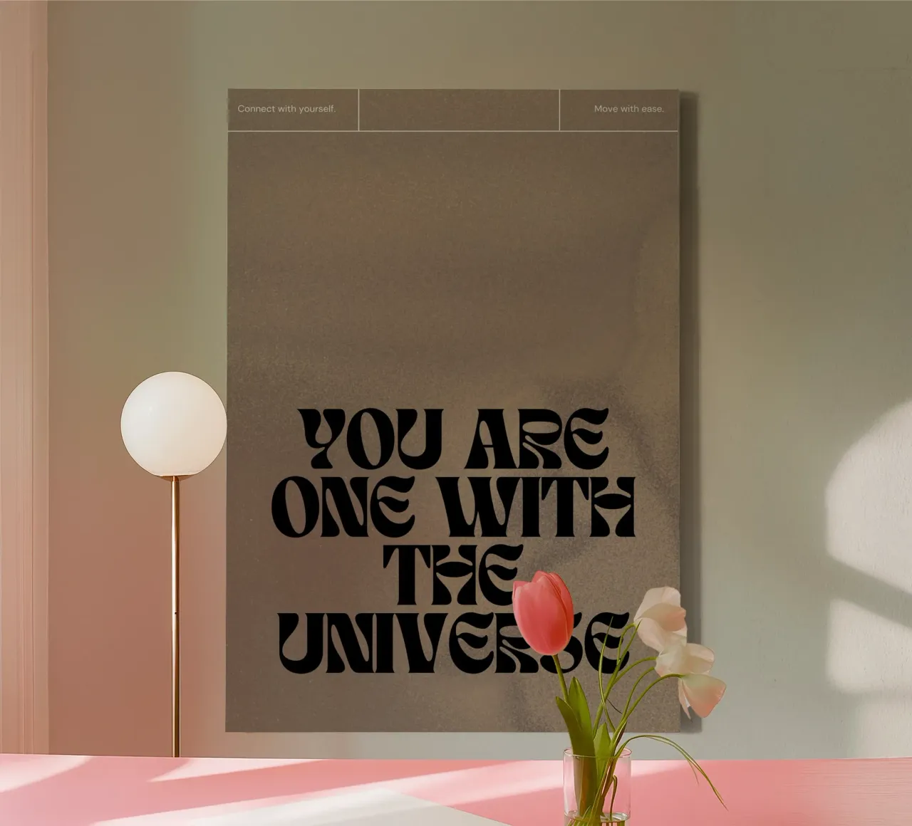 You Are One With The Universe - Spiritual Typography Print canvas by NorwesClub