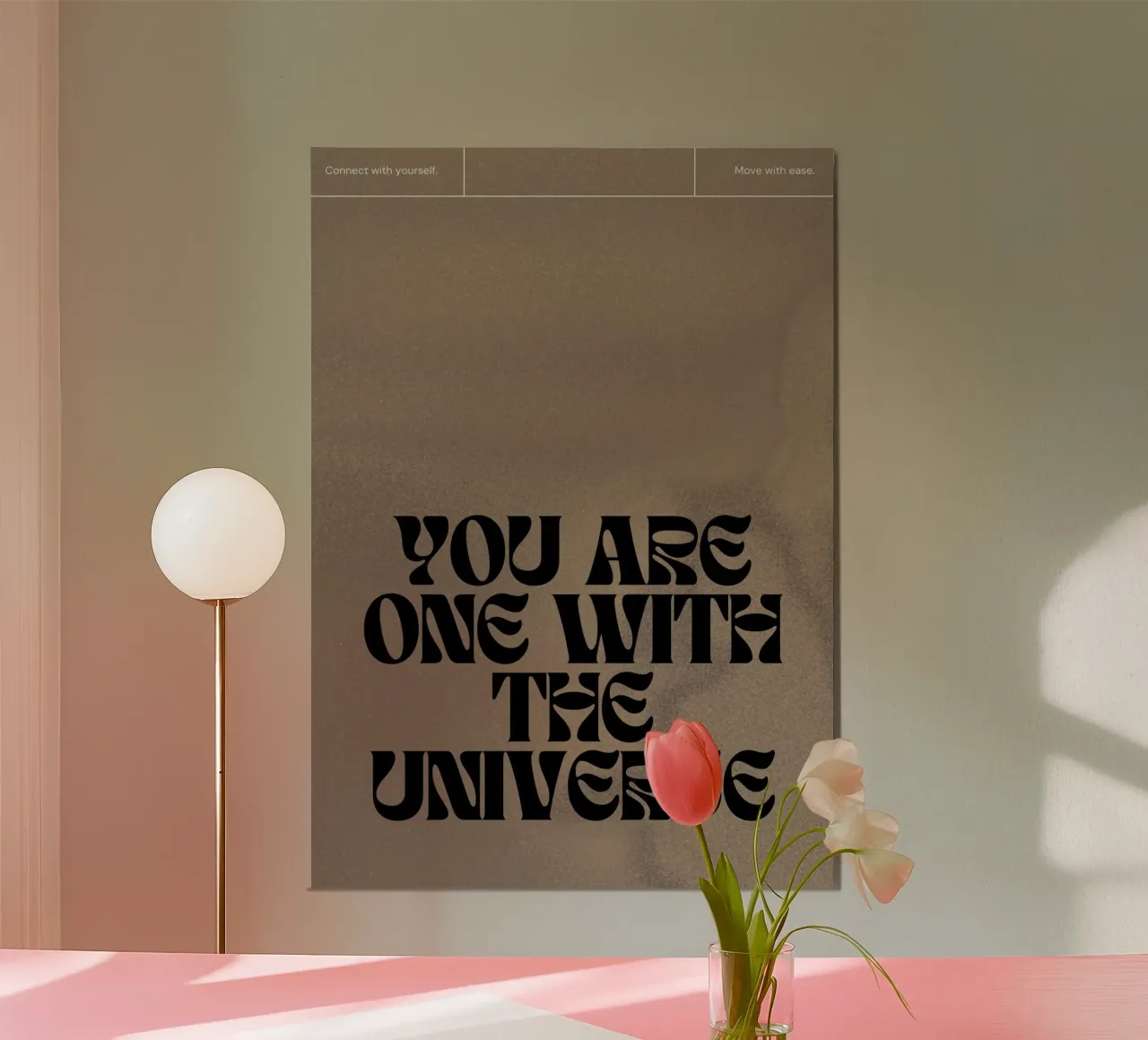 You Are One With The Universe - Spiritual Typography Print hahnemühle by NorwesClub