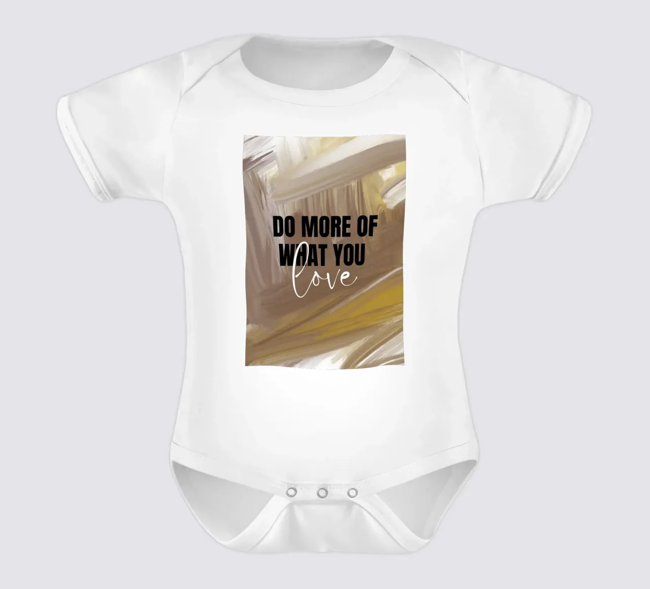 Doe meer van wat je leuk vindt - Abstracte penseelstreekprint babyrompertje korte mouwen van NorwesClub