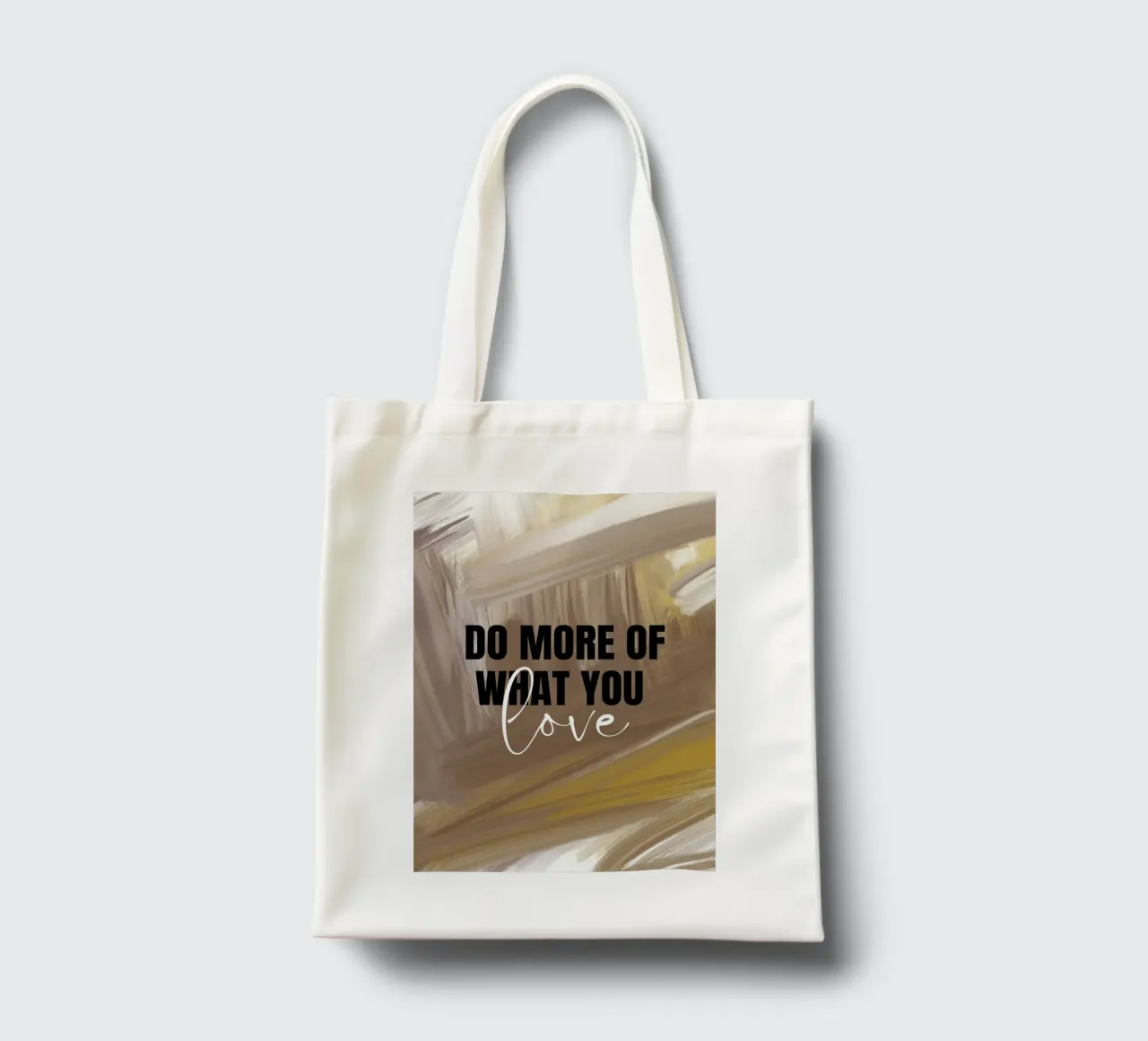 Tu mehr von dem, was du liebst - Abstrakter Pinselstrich-Druck Jutebeutel von NorwesClub