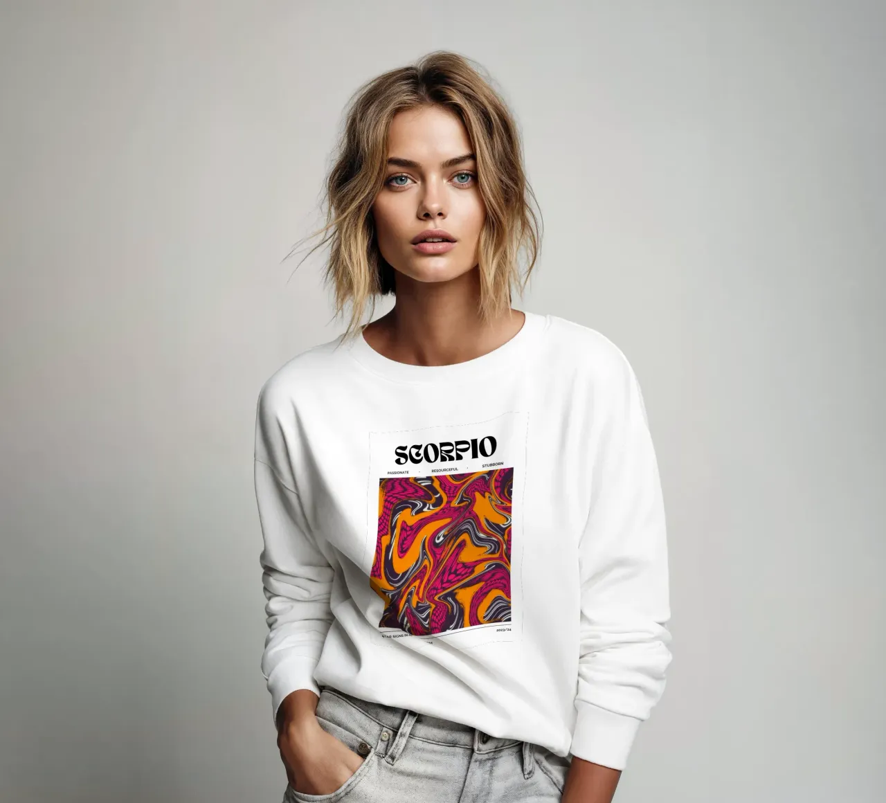 Scorpio Abstract - Psychedelic Zodiac Art Print sweatshirt by NorwesClub