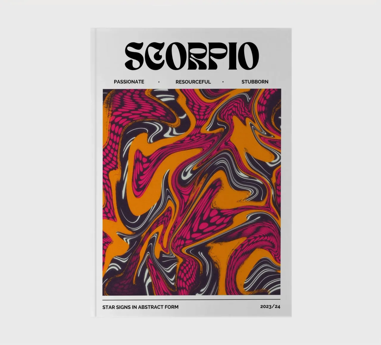 Scorpio Abstract - Psychedelic Zodiac Art Print notebook by NorwesClub