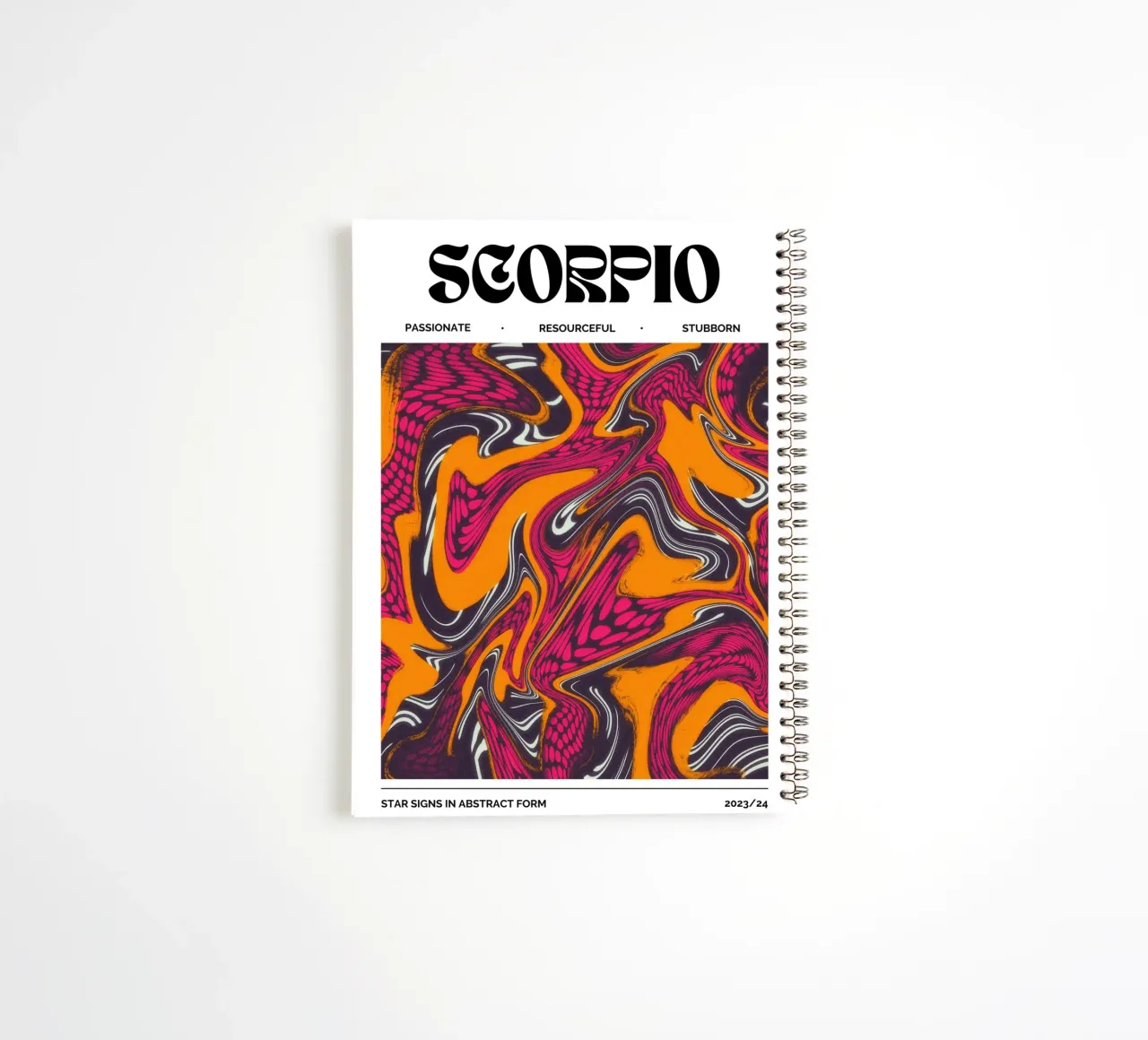 Scorpio Abstract - Psychedelic Zodiac Art Print spiral notebook by NorwesClub