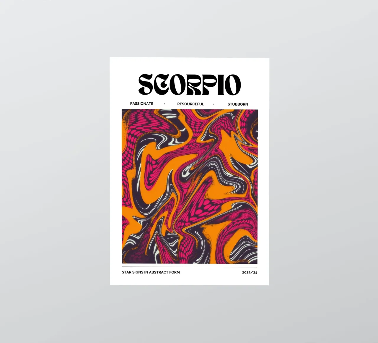 Scorpio Abstract - Psychedelic Zodiac Art Print sticker by NorwesClub