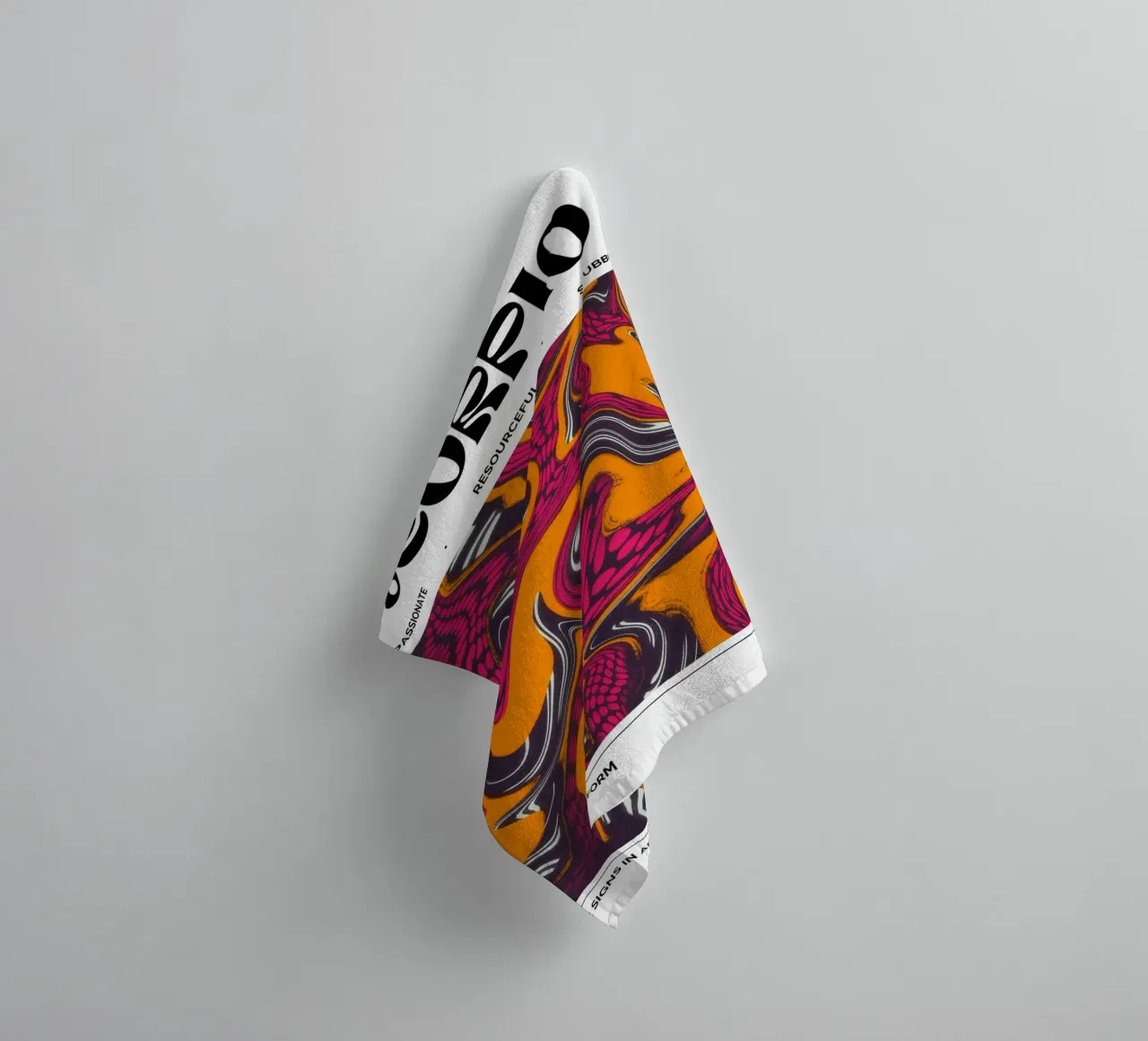 Scorpio Abstract - Psychedelic Zodiac Art Print towel by NorwesClub