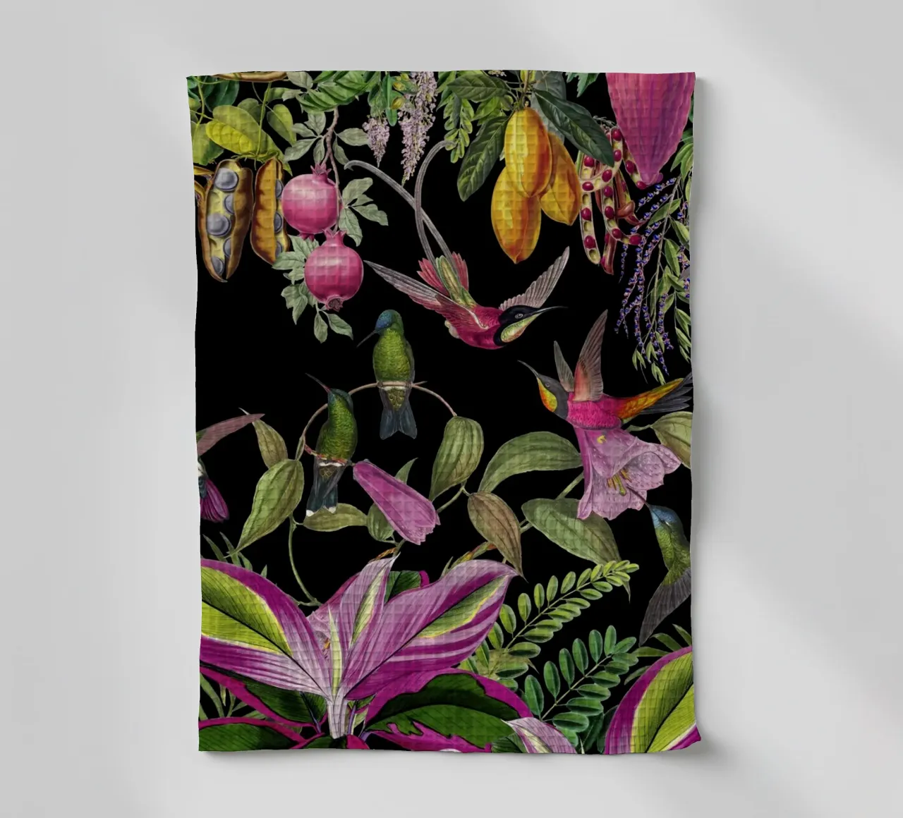 Paradis exotique caché pour les colibris torchon de Andrea Haase Vintage World