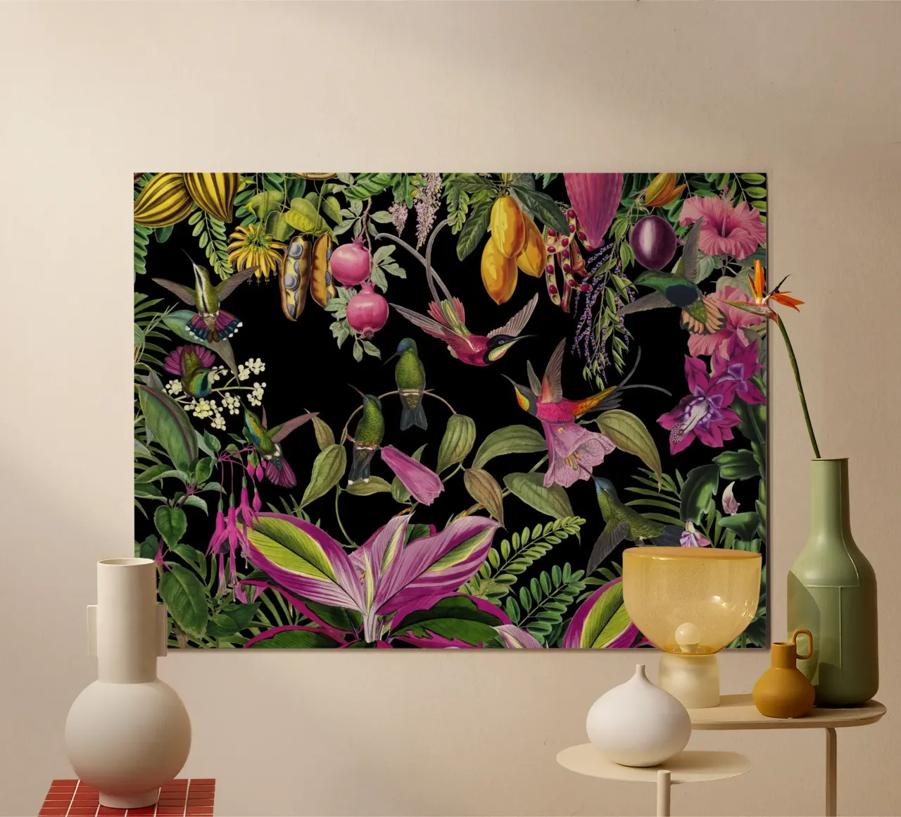 Paradiso esotico nascosto dei colibrì poster da Andrea Haase Vintage World