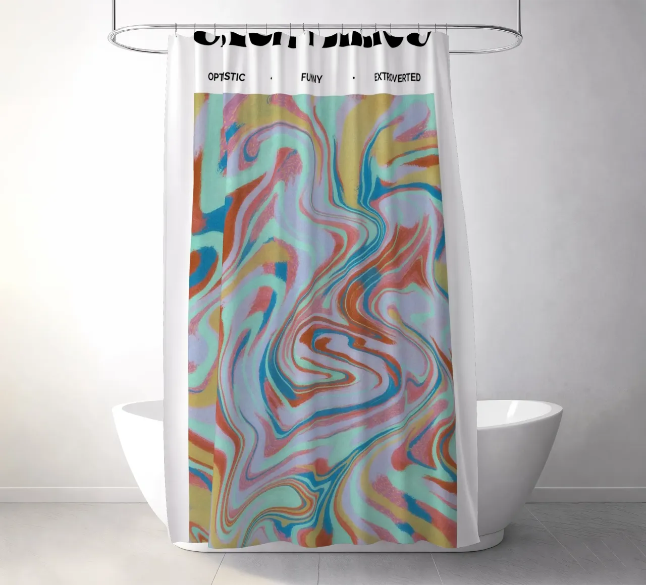 Boogschutter Abstract - Psychedelische dierenriem kunstdruk douchegordijn van NorwesClub
