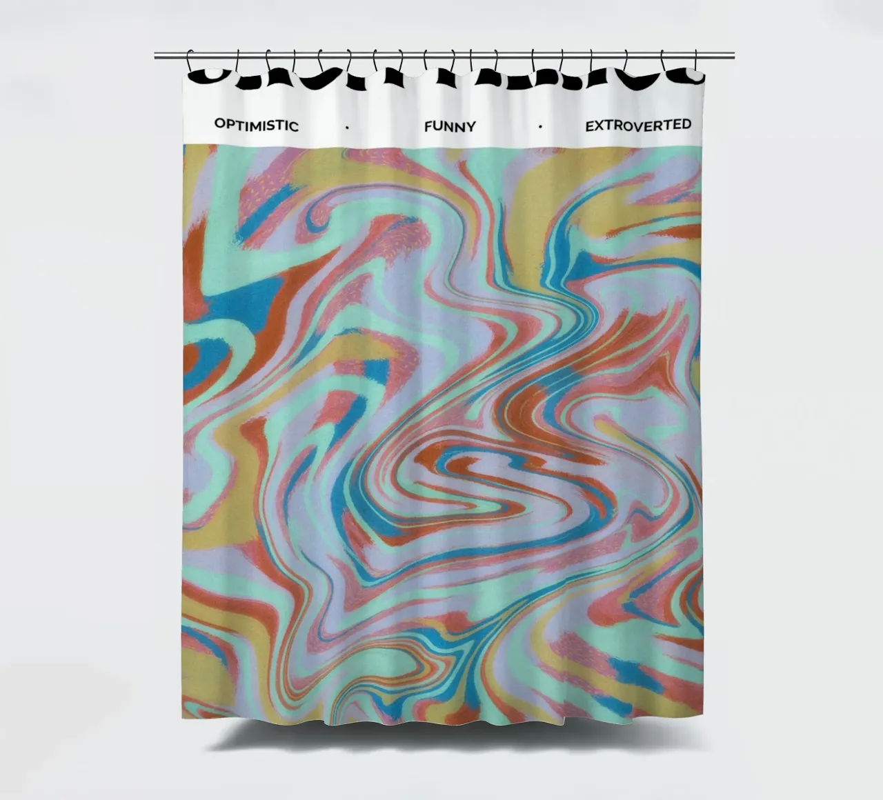 Boogschutter Abstract - Psychedelische dierenriem kunstdruk douchegordijn van NorwesClub