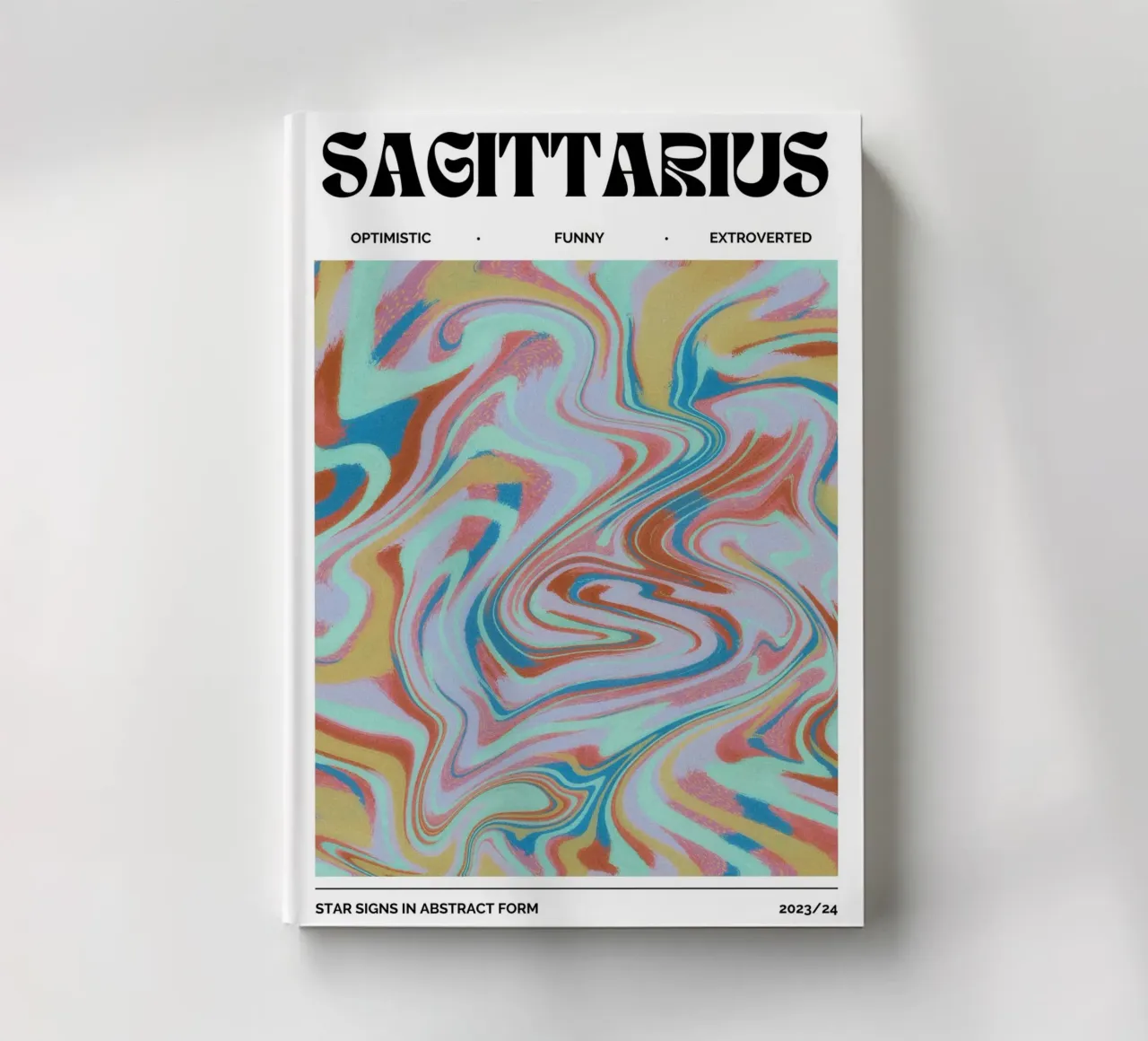 Sagittarius Abstract - Psychedelic Zodiac Art Print notebook by NorwesClub