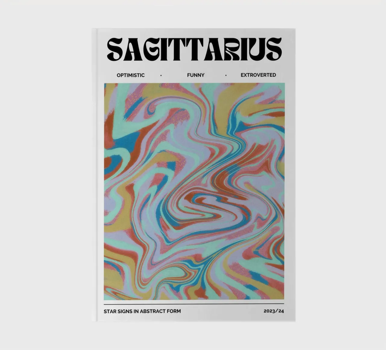Sagittarius Abstract - Psychedelic Zodiac Art Print notebook by NorwesClub