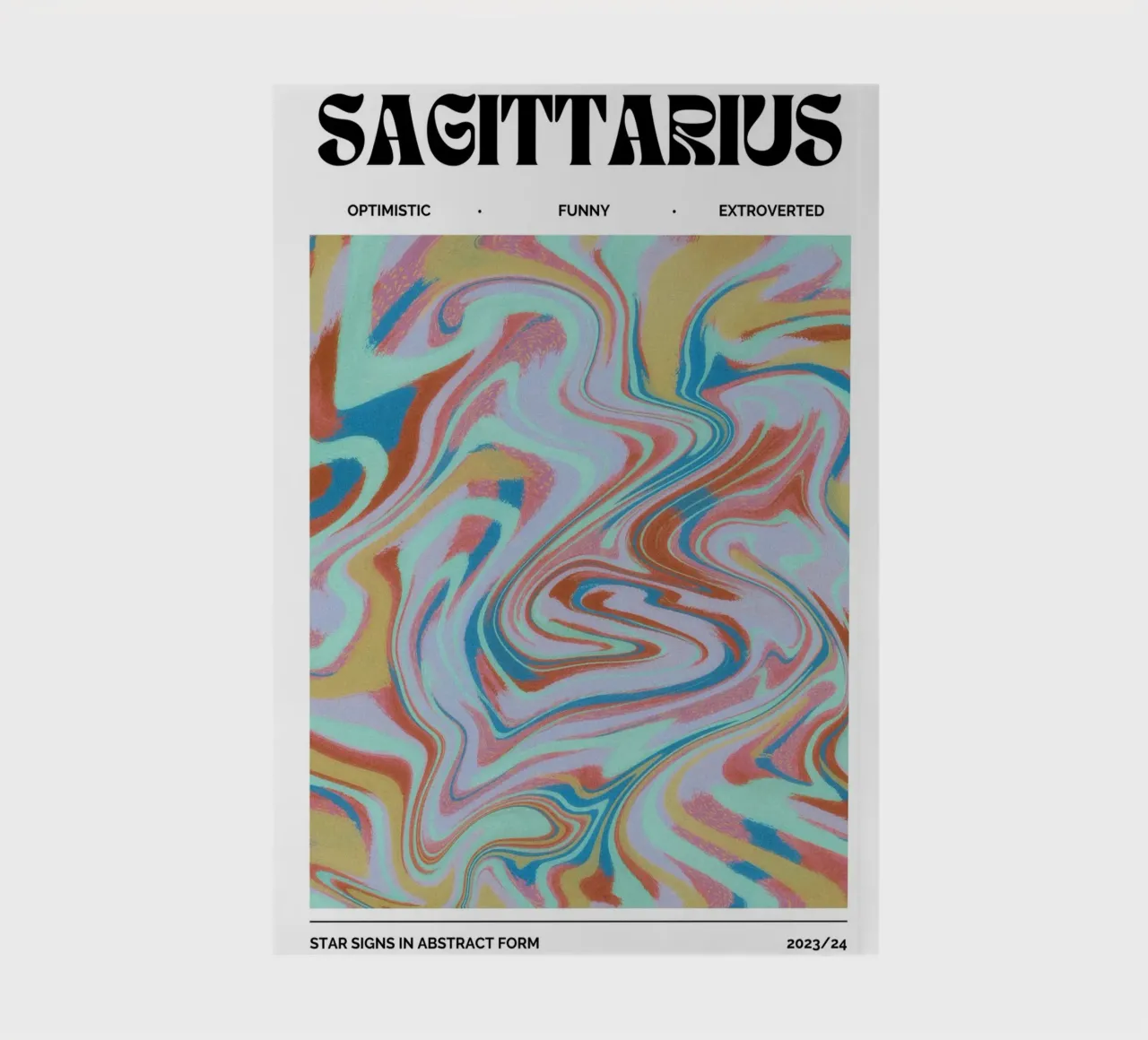Sagittarius Abstract - Psychedelic Zodiac Art Print notebook by NorwesClub
