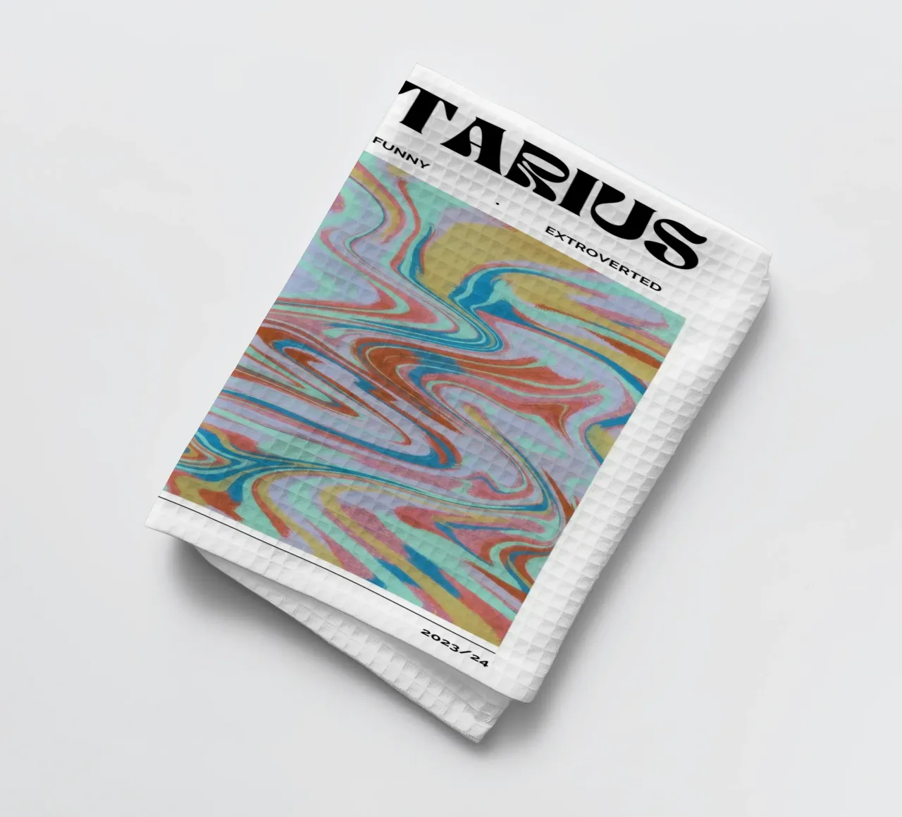 Schütze Abstrakt - Psychedelic Zodiac Kunstdruck Geschirrtuch von NorwesClub