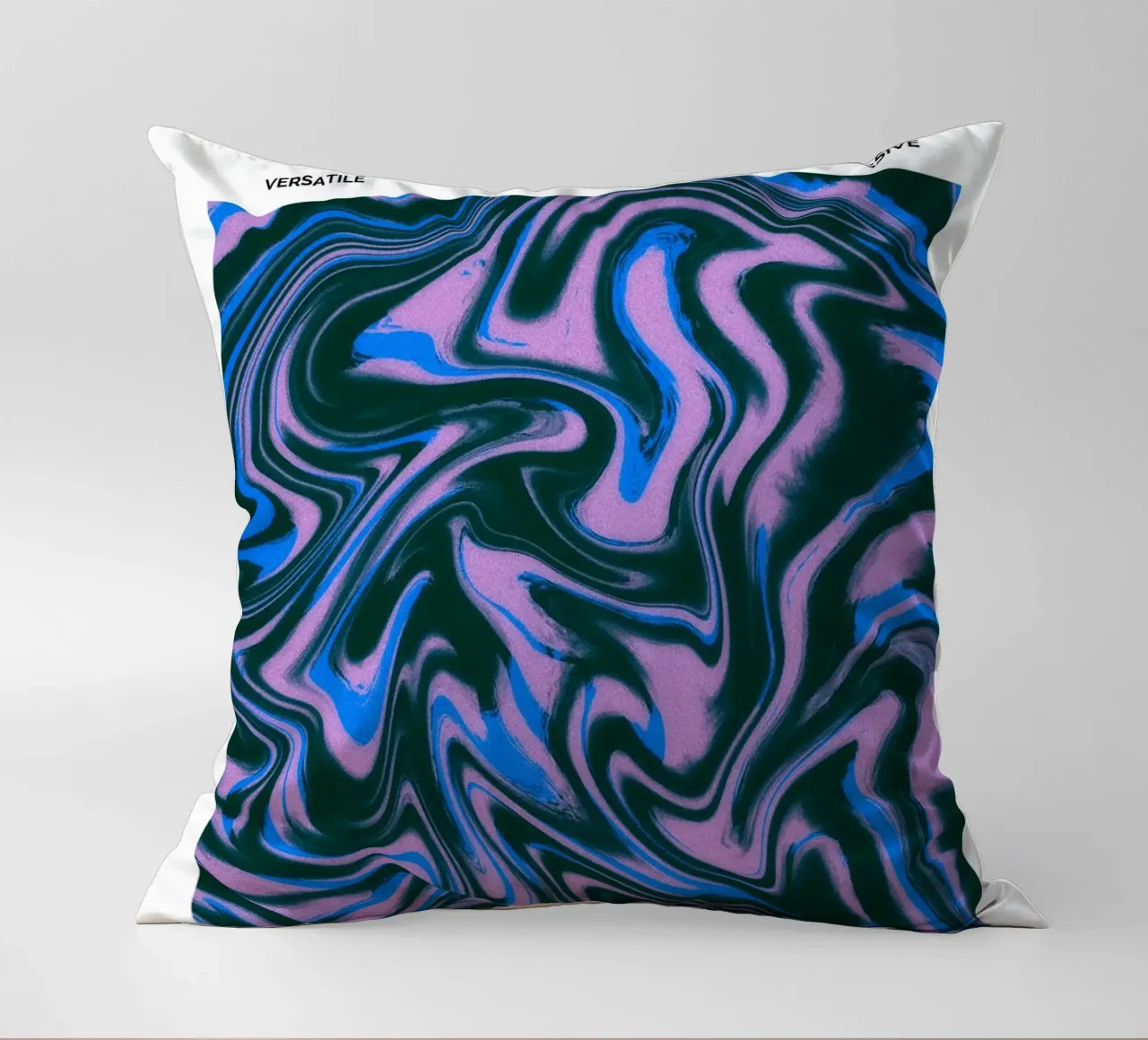 Gemini Abstract - Dynamic Psychedelic Zodiac Print decorative cushion by NorwesClub