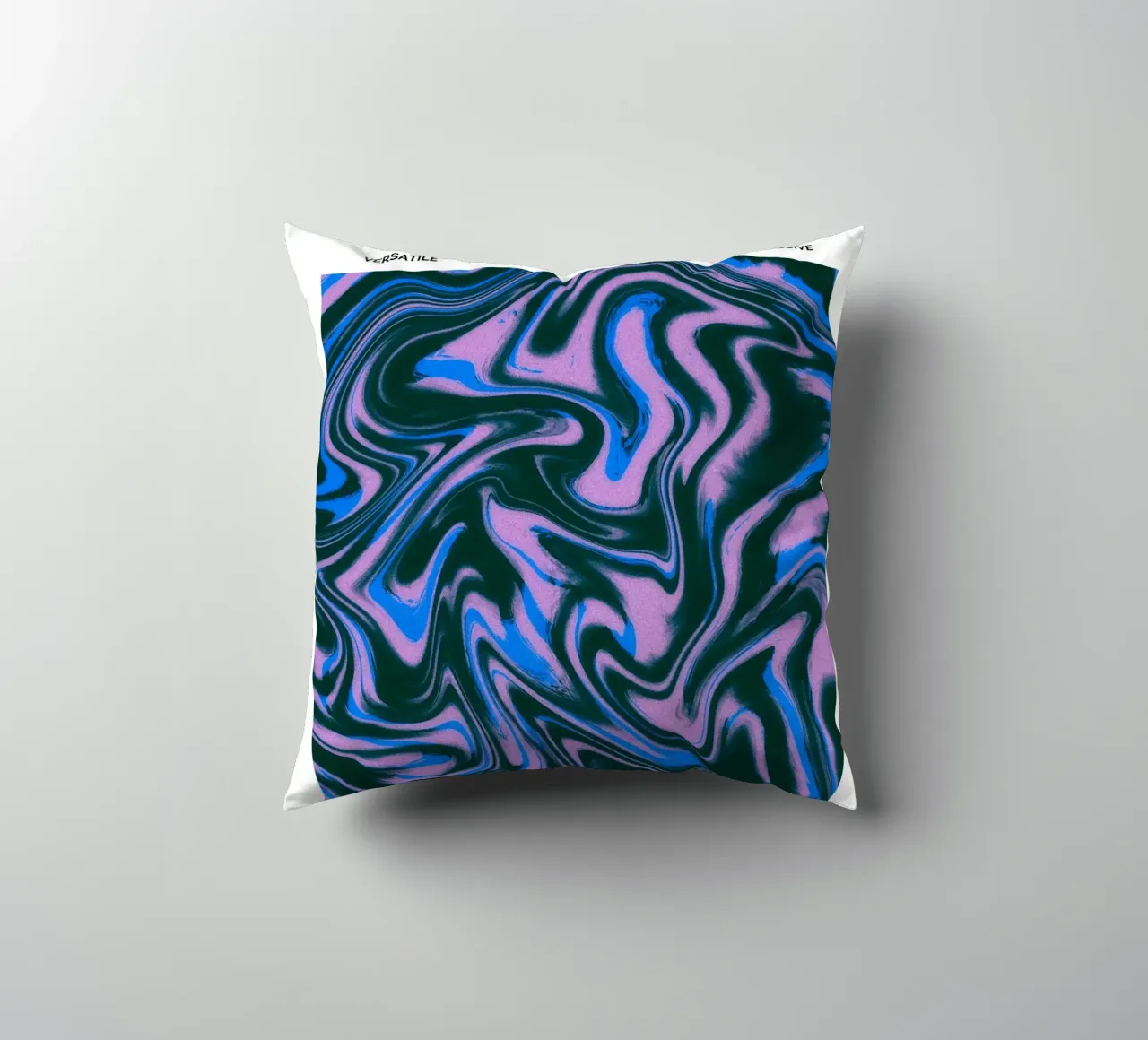 Gemini Abstract - Dynamic Psychedelic Zodiac Print decorative cushion by NorwesClub