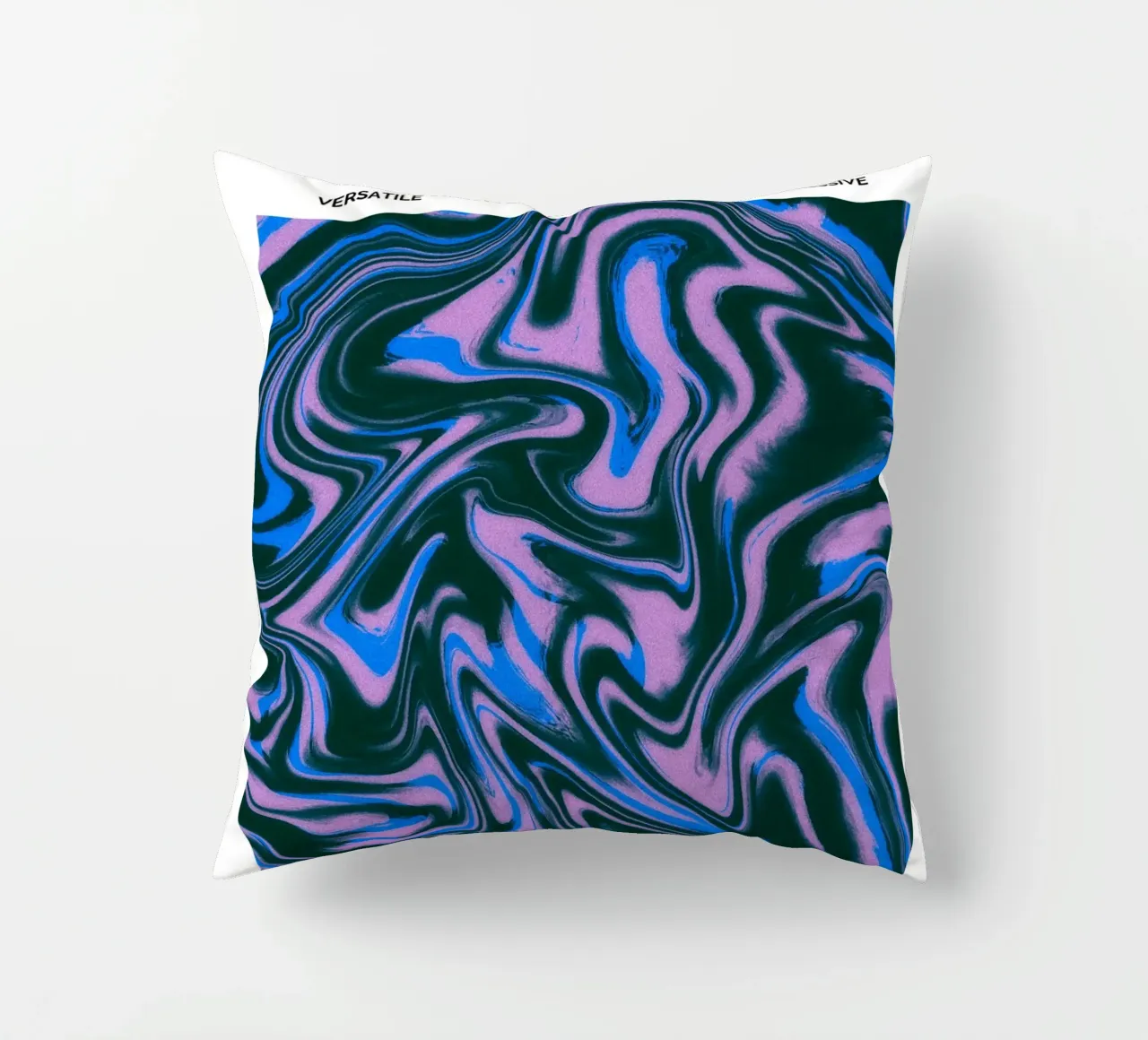Gemini Abstract - Dynamic Psychedelic Zodiac Print decorative cushion by NorwesClub
