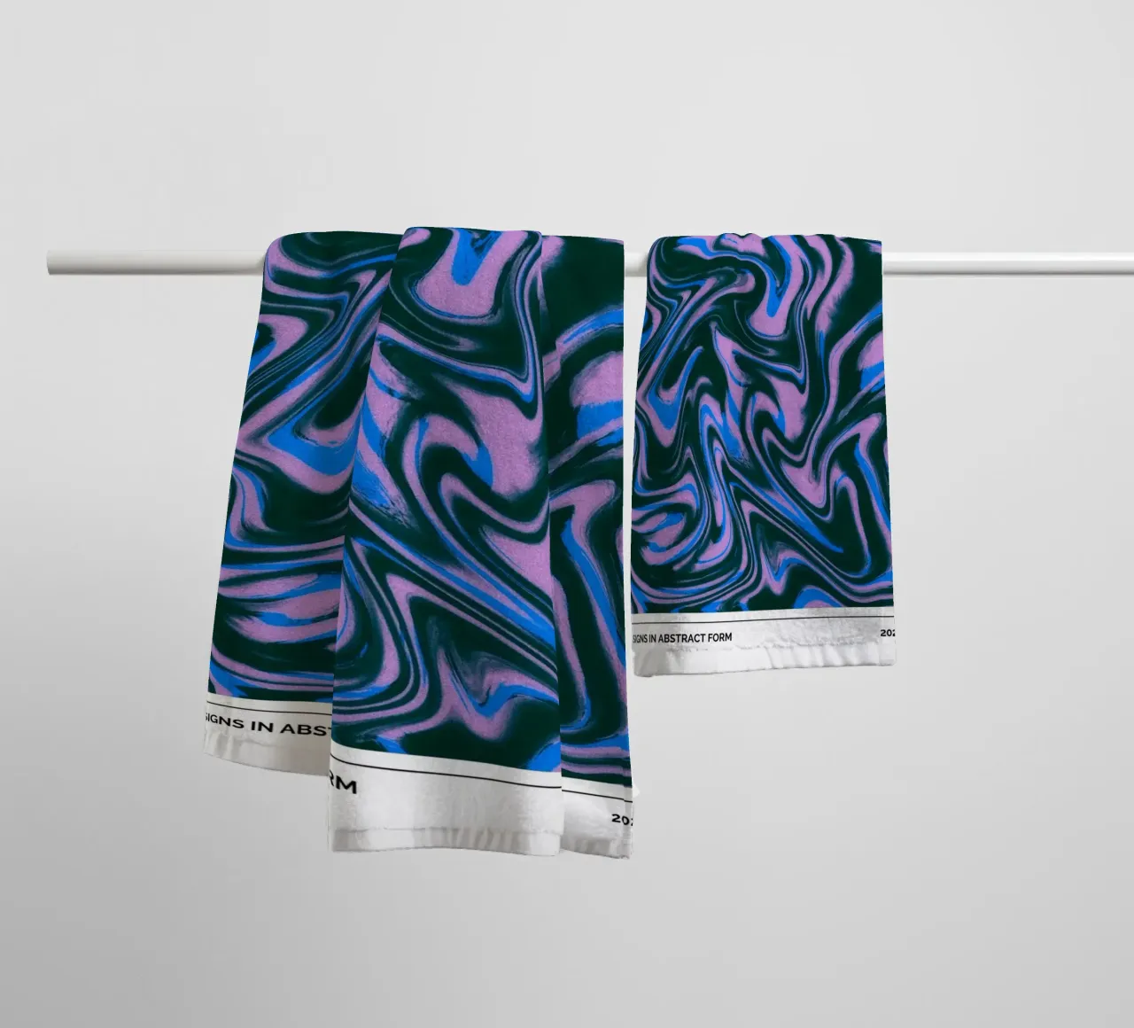 Gemini Abstract - Dynamic Psychedelic Zodiac Print towel by NorwesClub